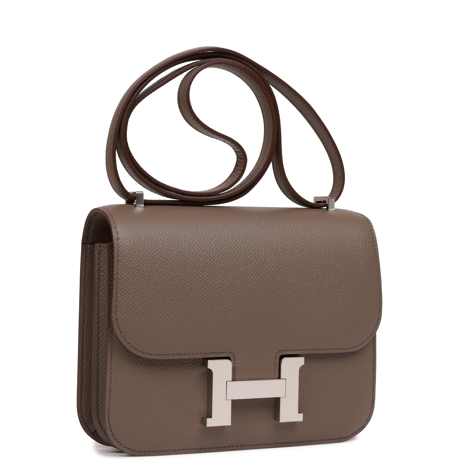Hermes Constance Etain Epsom Palladium Hardware Crossbody Bag