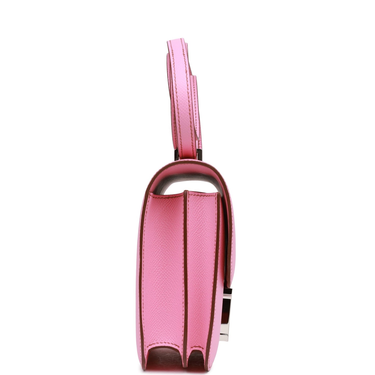 Hermes Constance Bubblegum Epsom Palladium Hardware Handbag Travel Bag