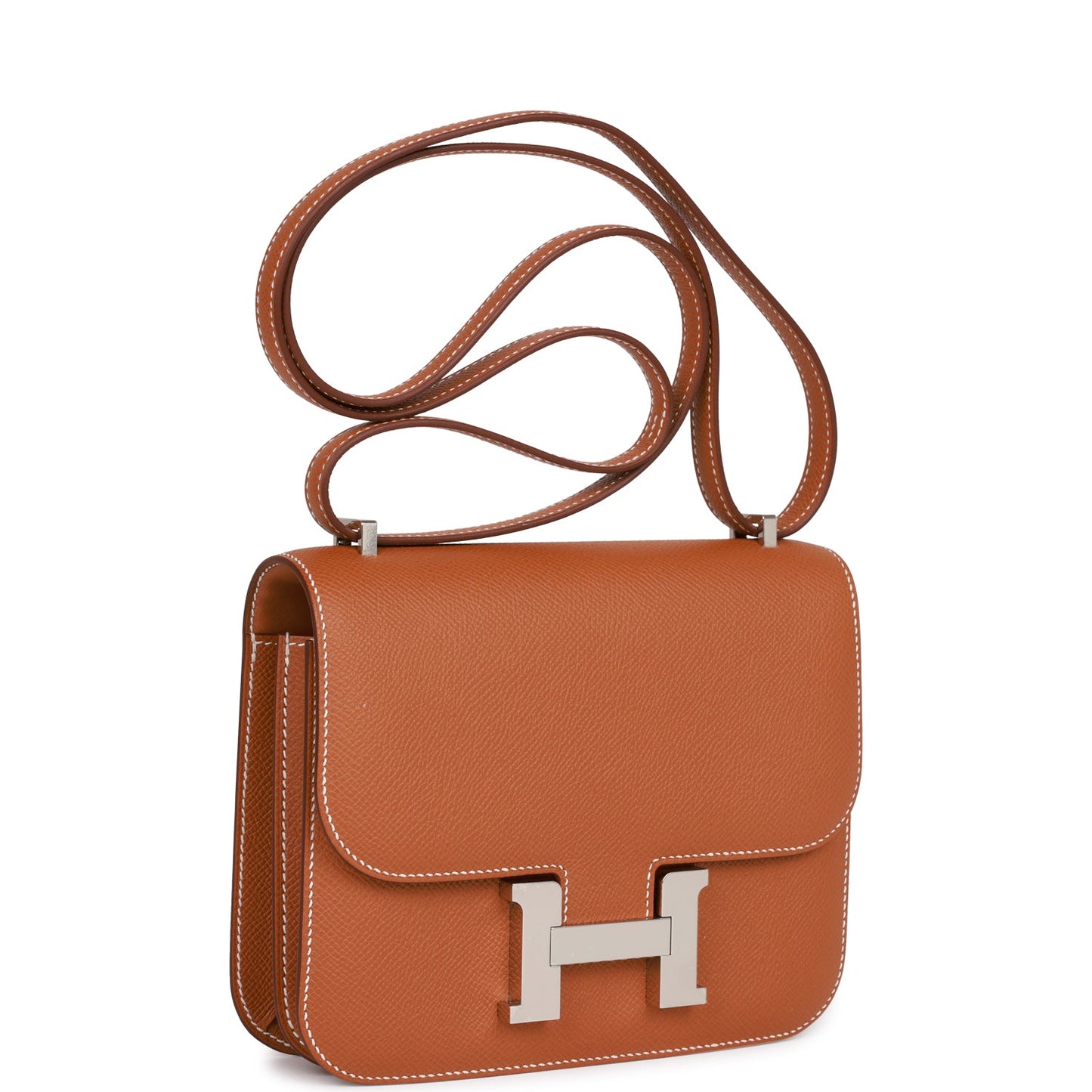 Hermes Constance Epsom Palladium Hardware Handbag Gold Travel Bag Gold Hardware