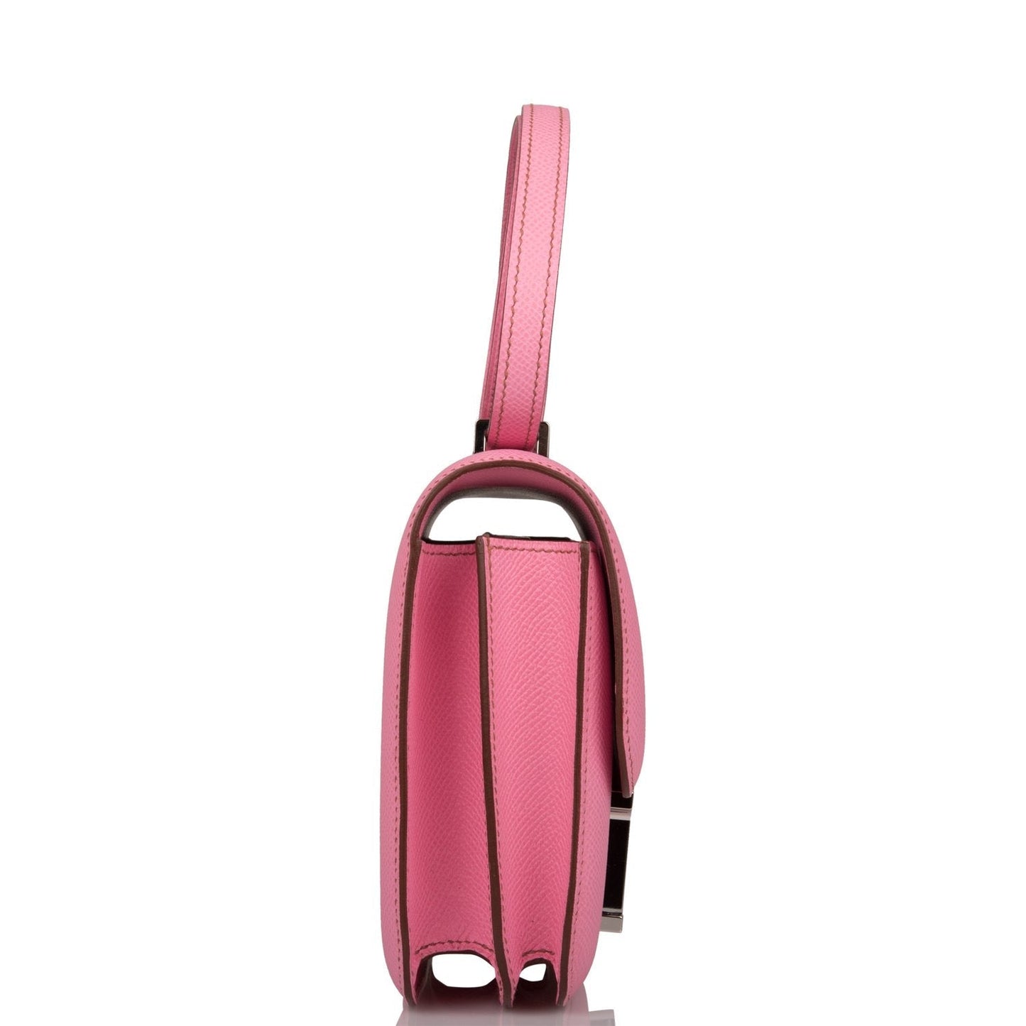 Hermes Constance Bubblegum Epsom Palladium Hardware Handbag Travel Bag Palladium Hardware