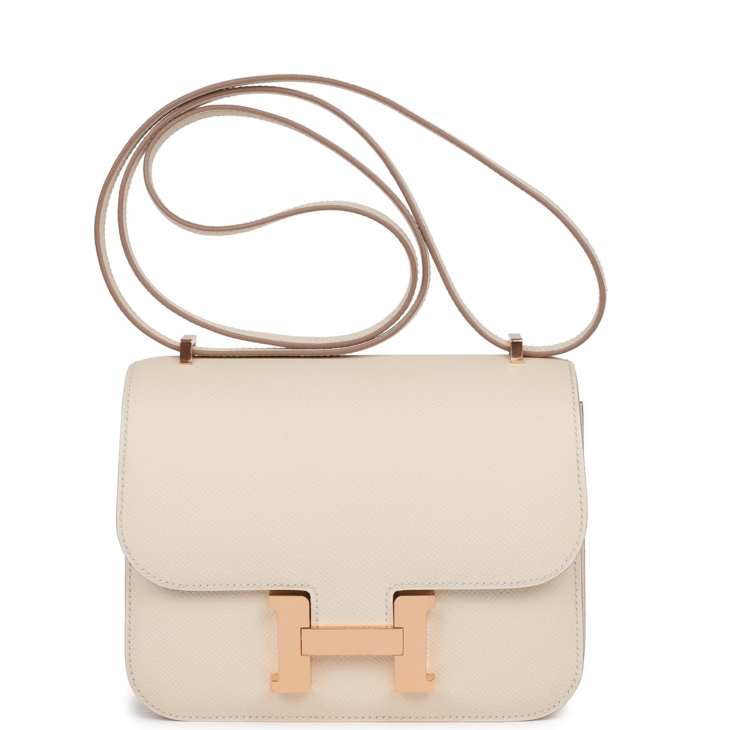 Hermes Special Order Hss Constance Craie Verso Epsom Gold Travel Bag