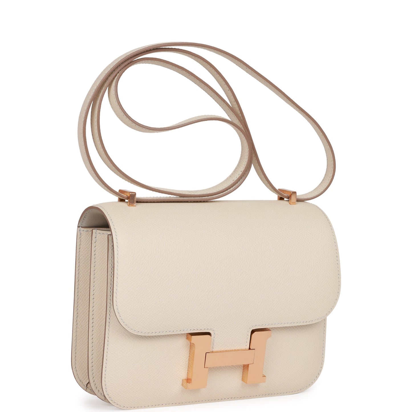 Hermes Special Order Hss Constance Craie Verso Epsom Gold Travel Bag