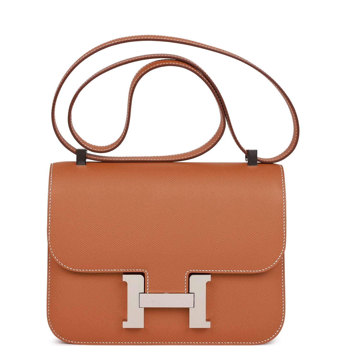 Hermes Constance Epsom Palladium Hardware Handbag Gold Travel Bag