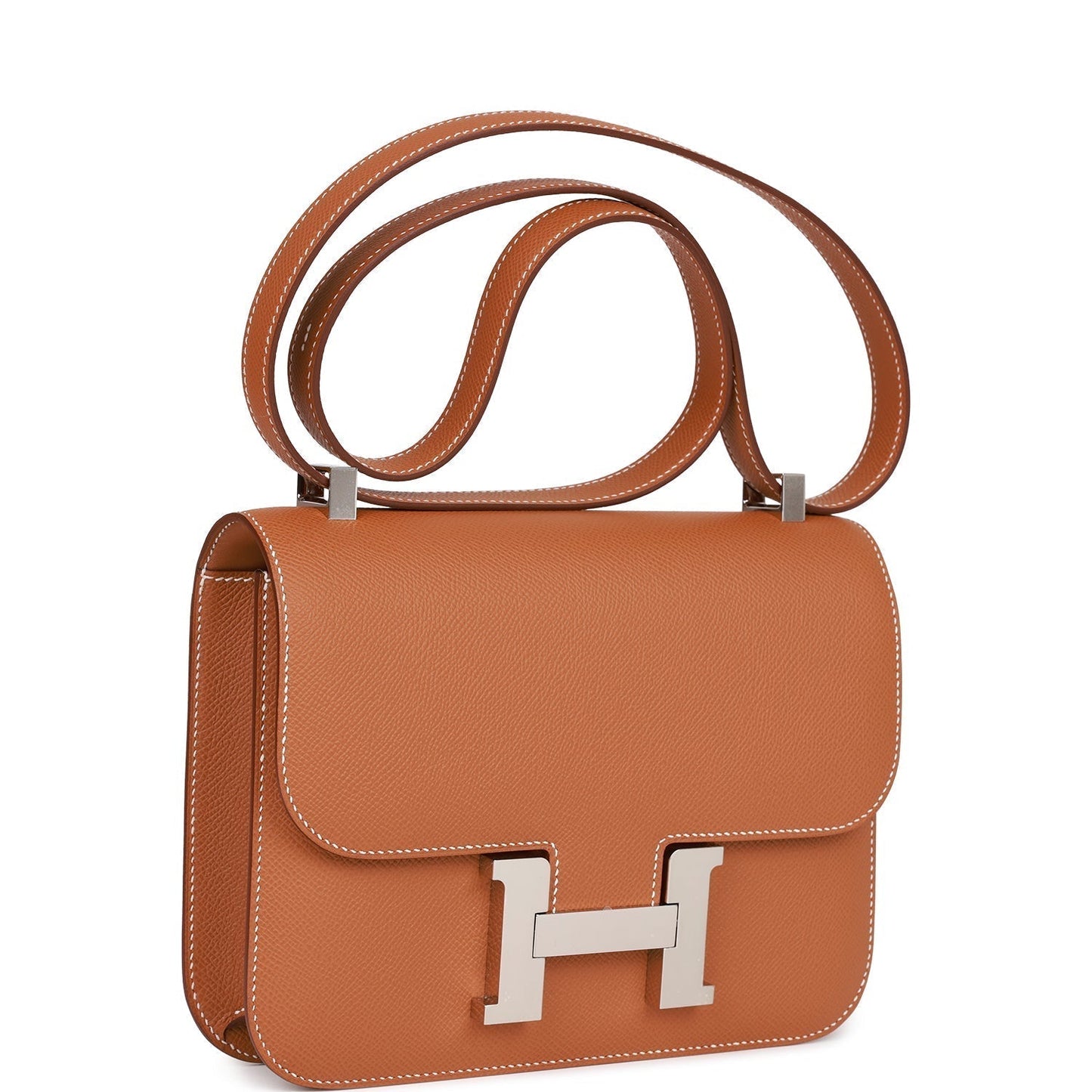 Hermes Constance Epsom Palladium Hardware Handbag Gold Travel Bag