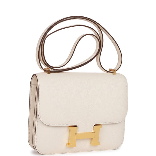 Hermes Constance Nata Chevre Mysore Hardware Handbag Gold Travel Bag