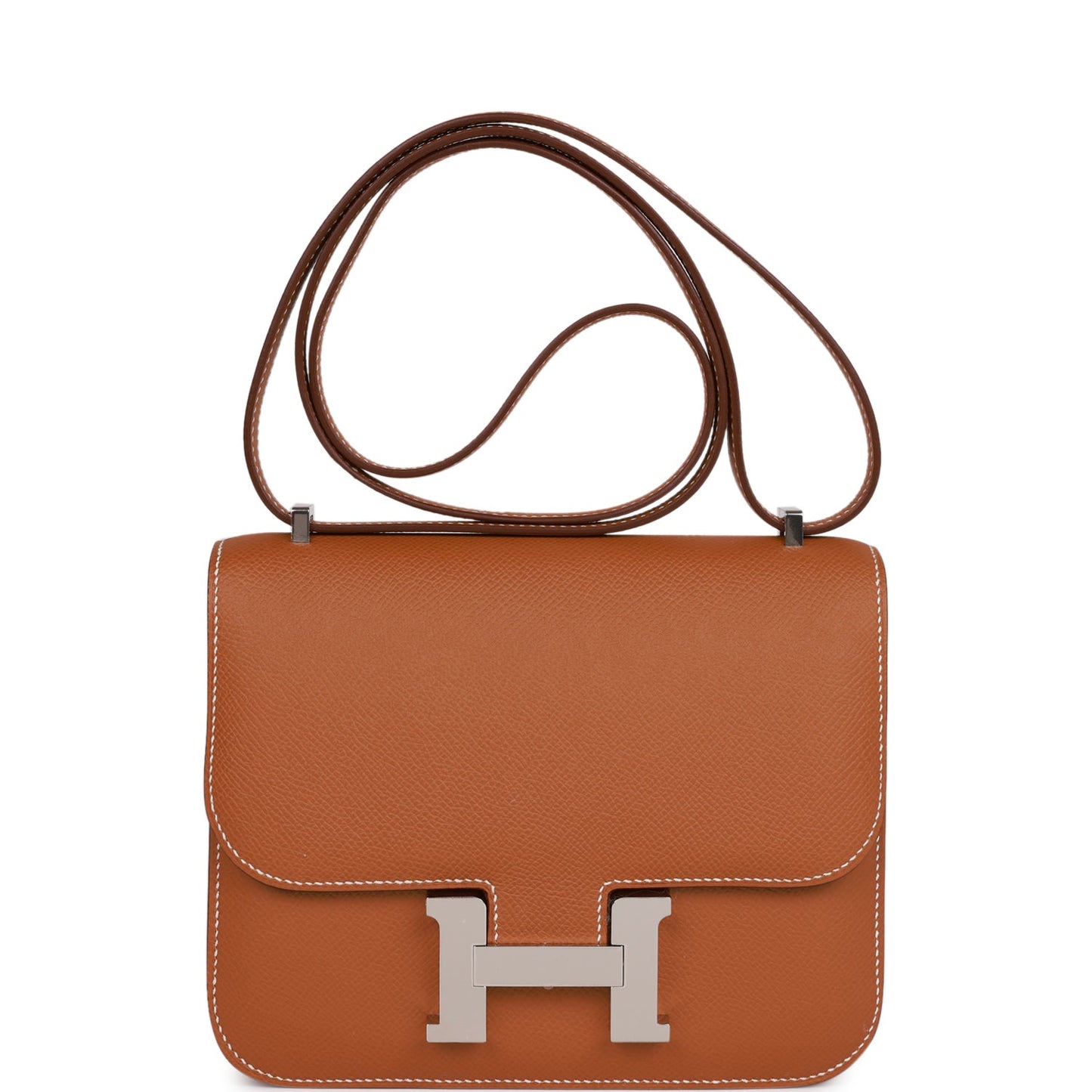 Hermes Constance Epsom Palladium Hardware Handbag Gold Travel Bag Palladium Hardware