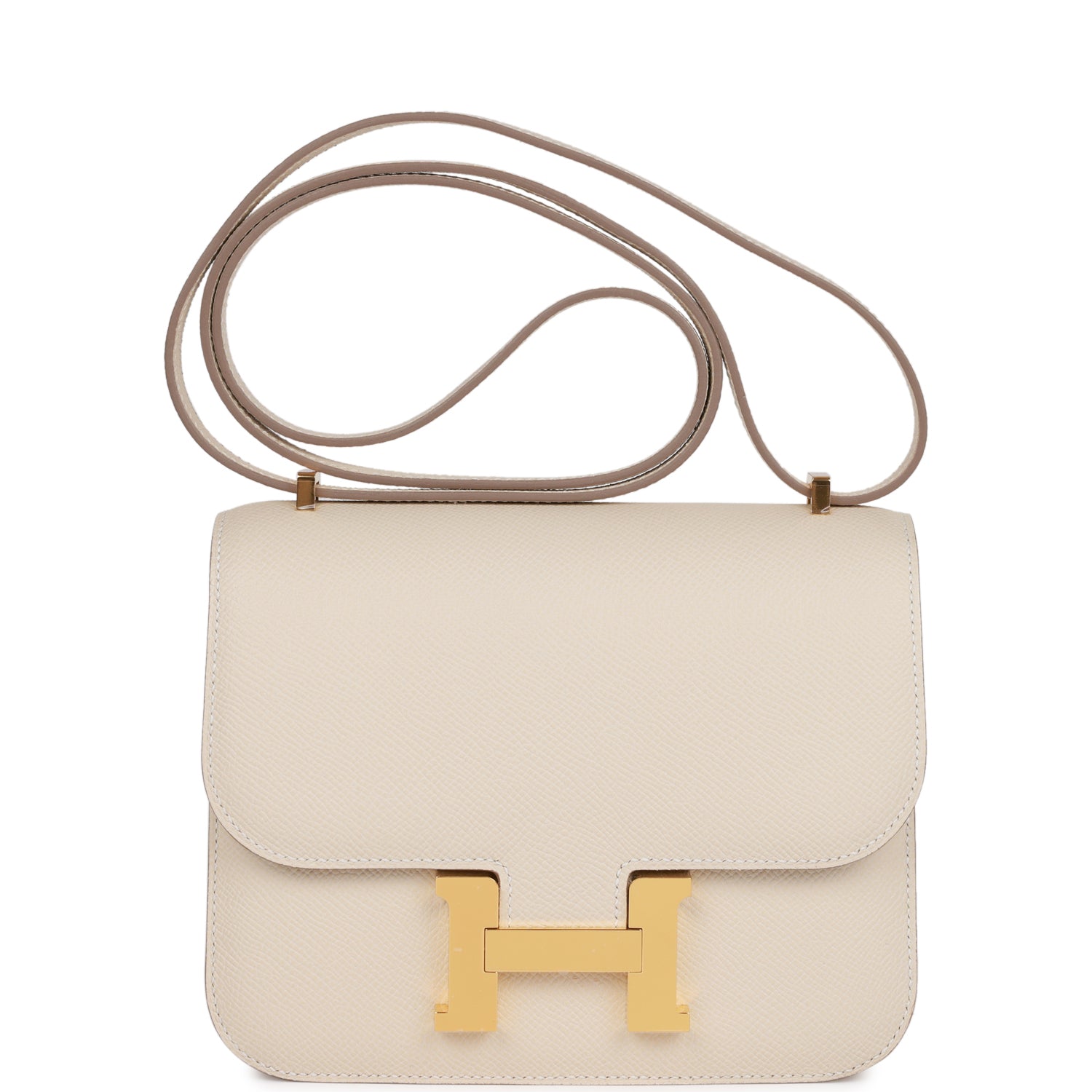 Hermes Constance Craie Epsom Hardware Handbag Gold Travel Bag