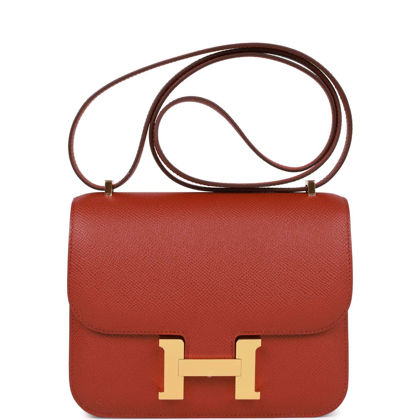 Hermes Constance Rouge Venitien Epsom Hardware Handbag Gold Travel Bag