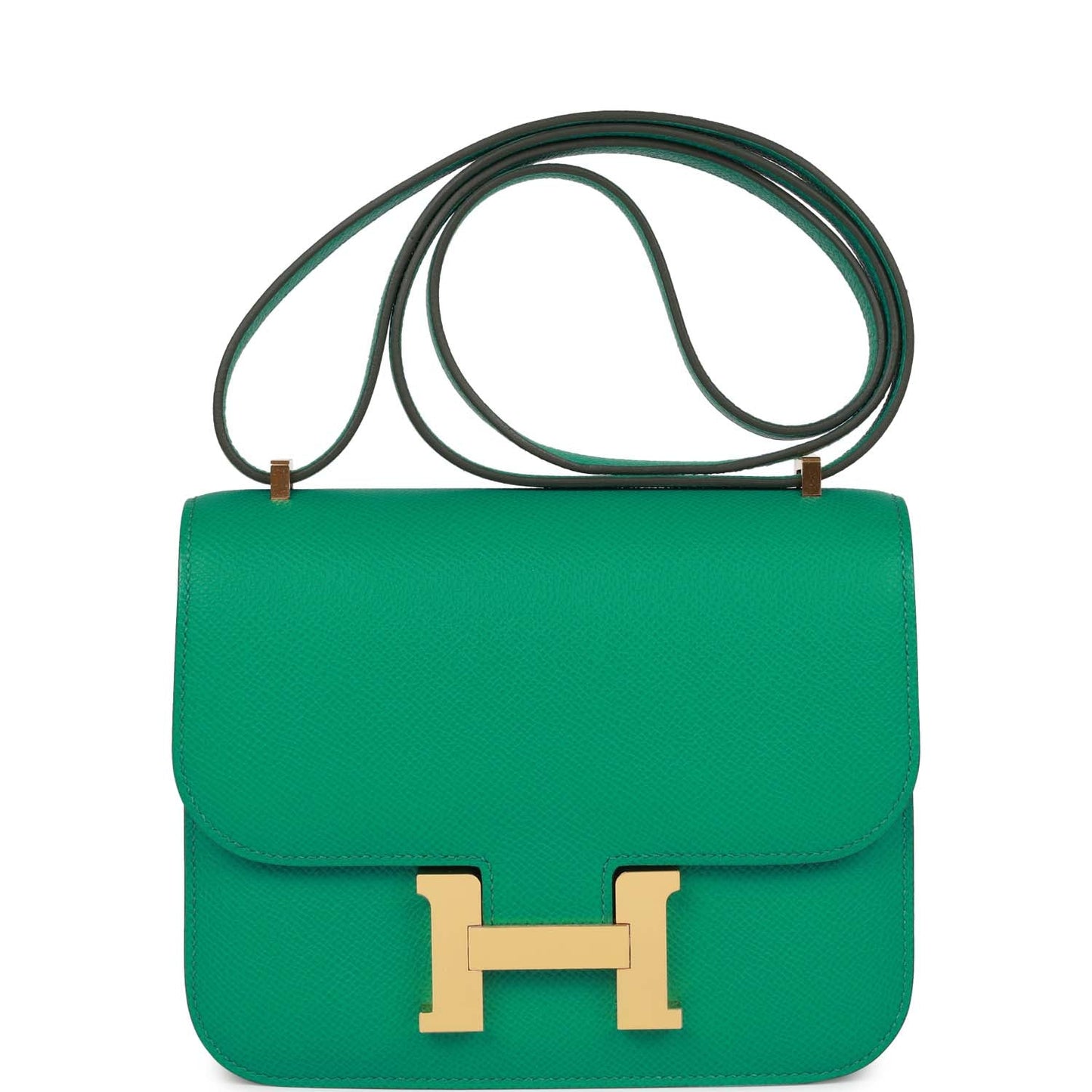 Hermes Constance Vert Jade Epsom Hardware Handbag Gold Travel Bag Hardware 1
