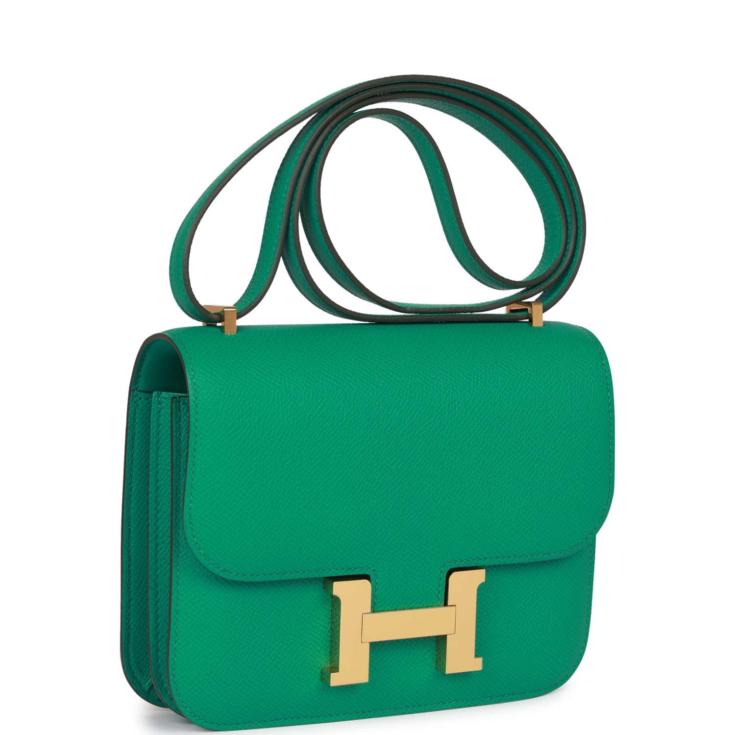 Hermes Constance Vert Jade Epsom Hardware Handbag Gold Travel Bag Hardware 1