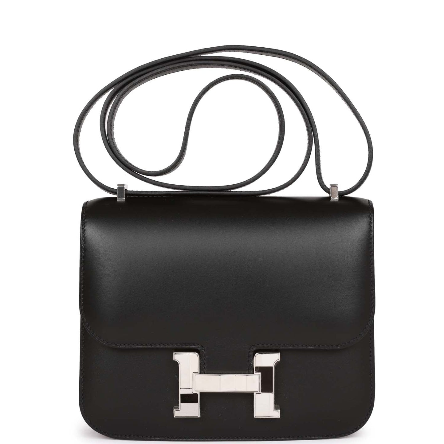 Hermes Constance Studio Disco Swift Palladium Hardware Crossbody Black Crossbody Bag