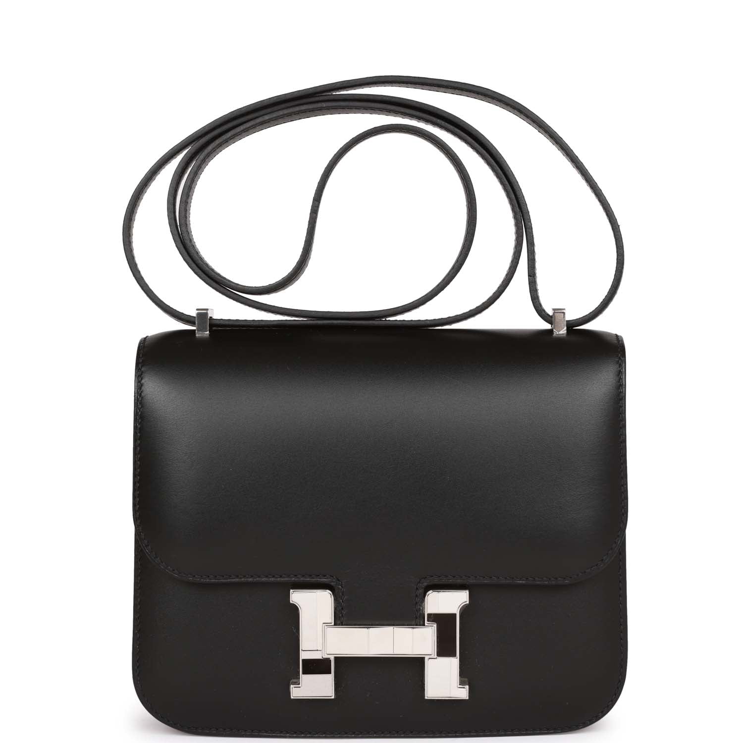 Hermes Constance Studio Disco Swift Palladium Hardware Crossbody Black Crossbody Bag