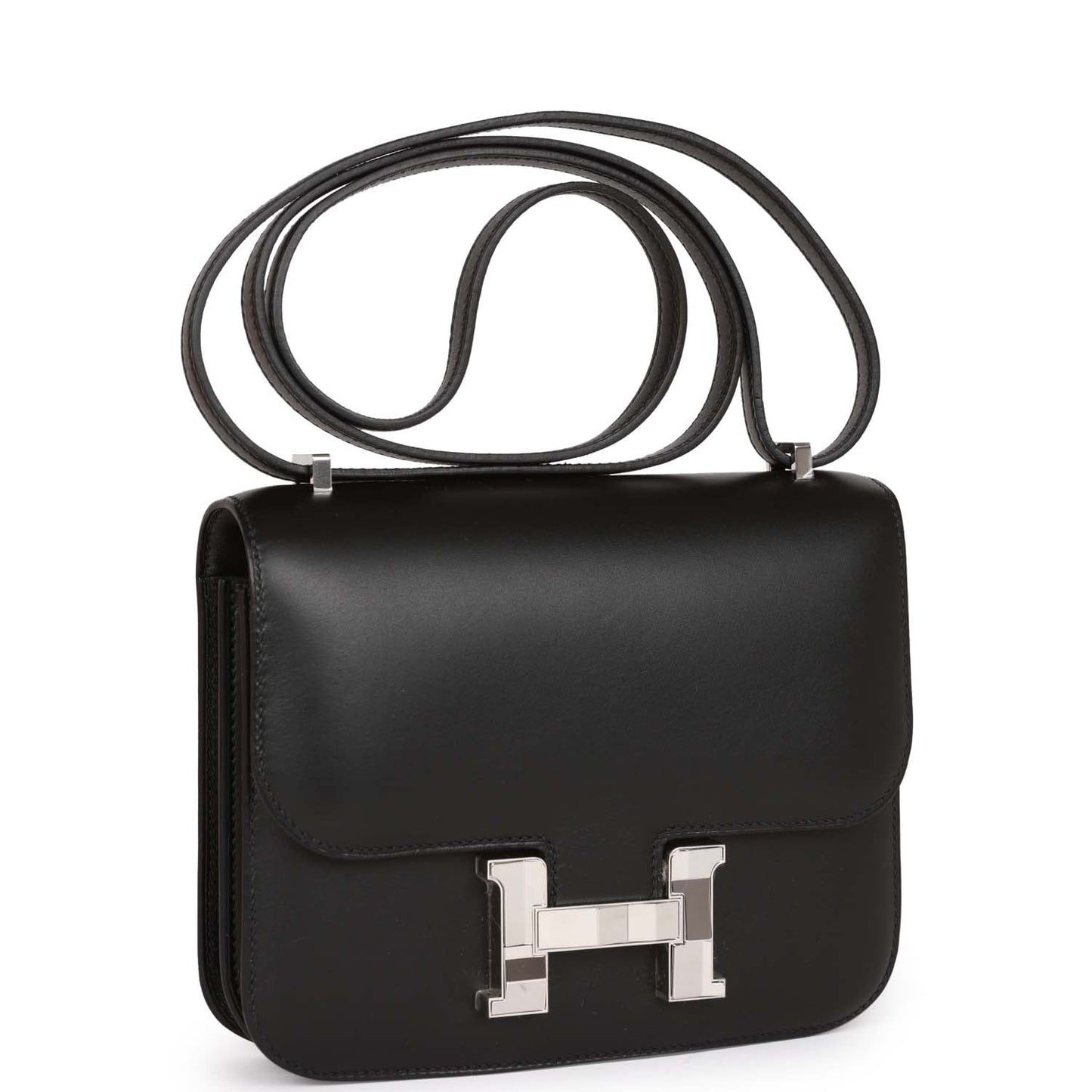 Hermes Constance Studio Disco Swift Palladium Hardware Crossbody Black Crossbody Bag