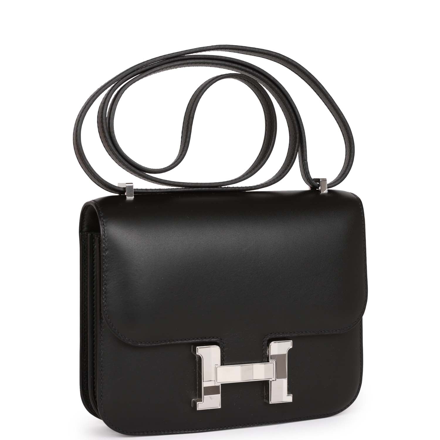 Hermes Constance Studio Disco Swift Palladium Hardware Handbag Black Travel Bag