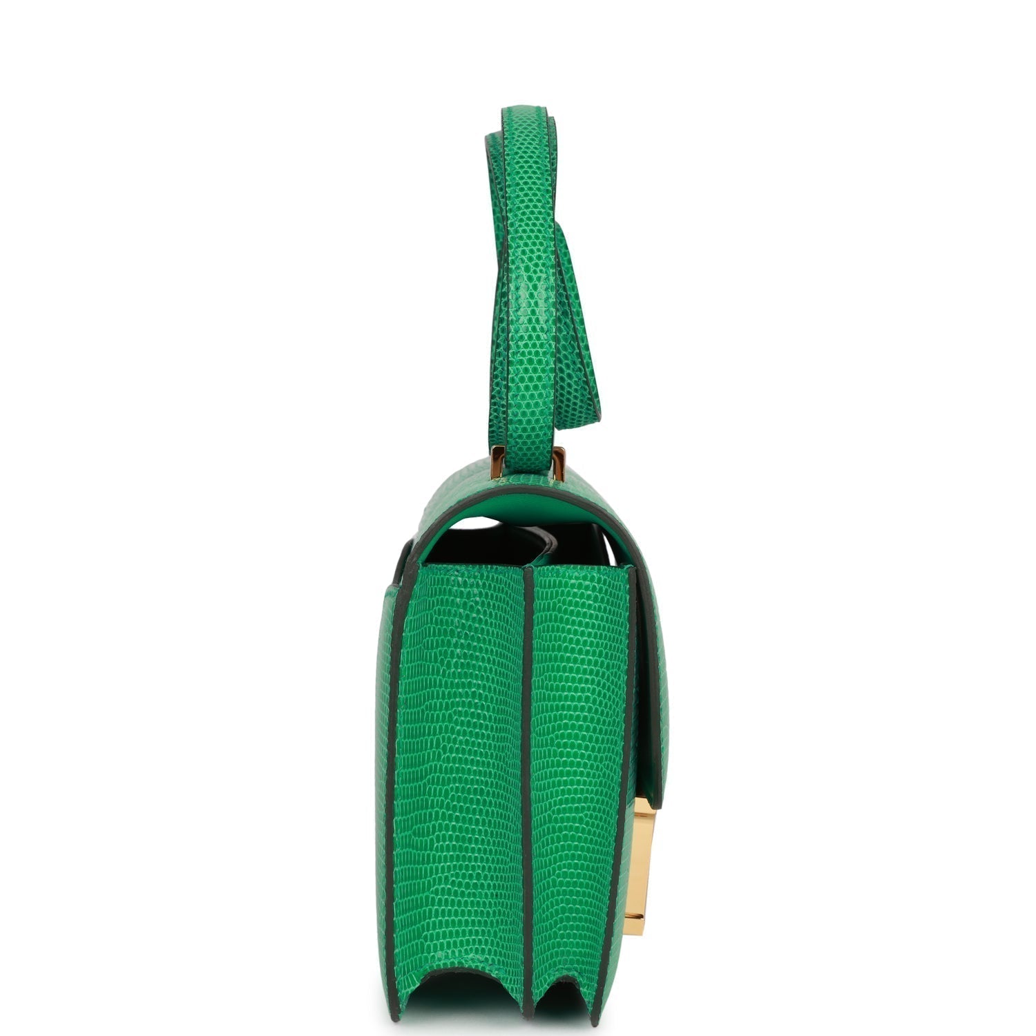 Hermes Constance Menthe Lizard Salvator Hardware Handbag Gold Mini Travel Bag