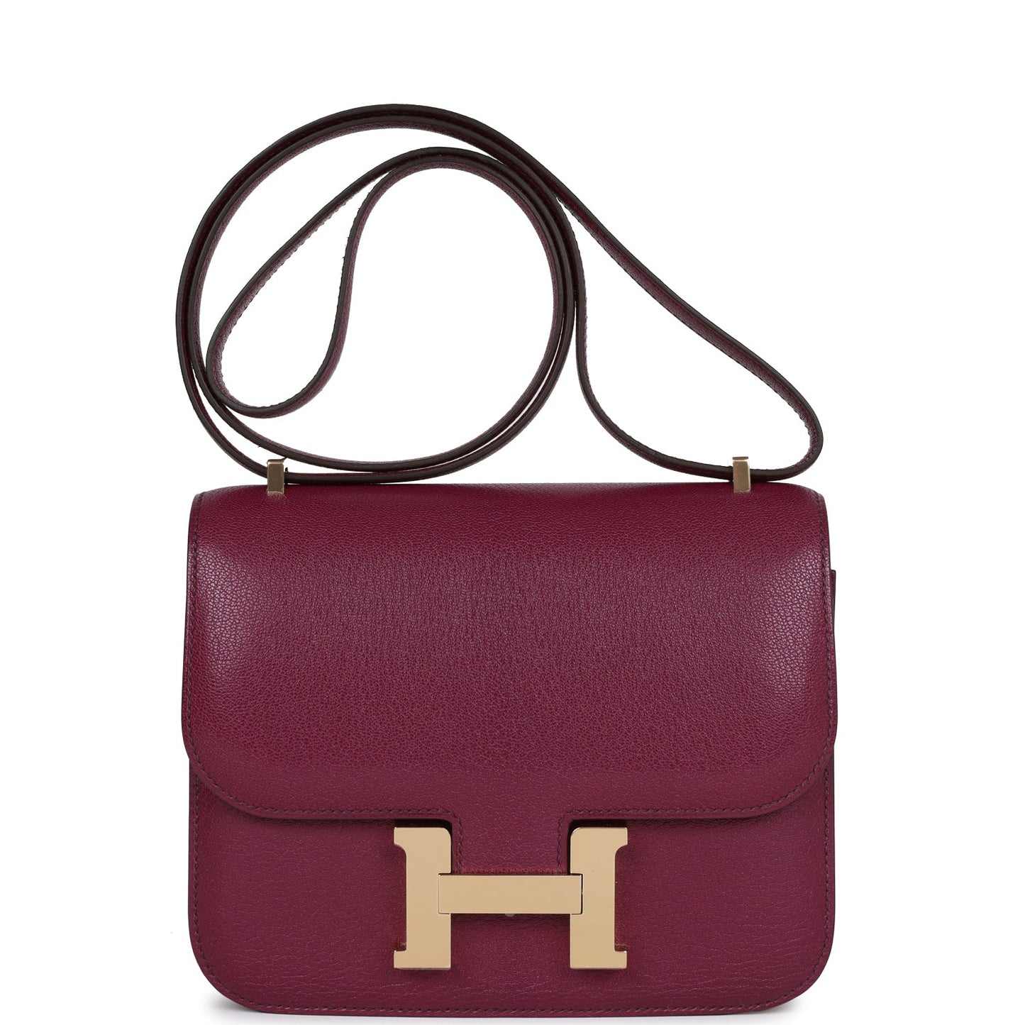 Hermes Constance Anemone Chevre Chamkila Permabrass Hardware Handbag Travel Bag