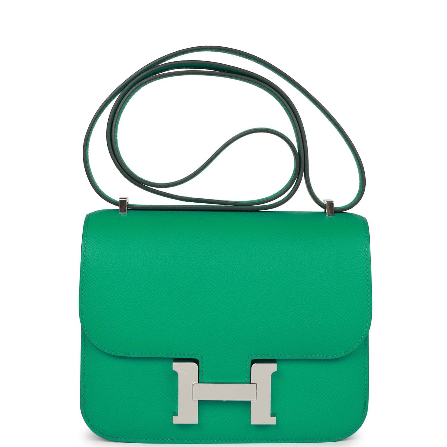 Hermes Constance Vert Jade Epsom Palladium Hardware Handbag Travel Bag