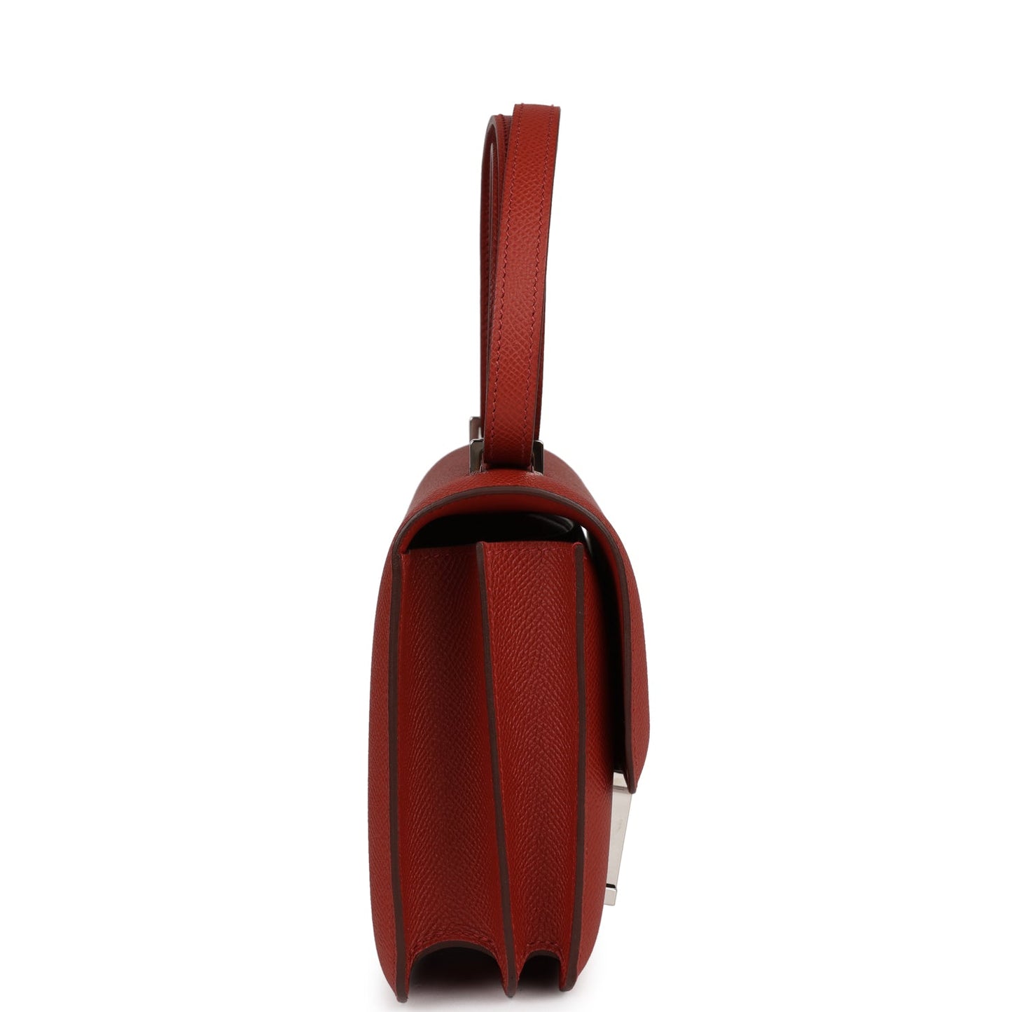 Hermes Constance Rouge Venetian Epsom Palladium Hardware Handbag Travel Bag