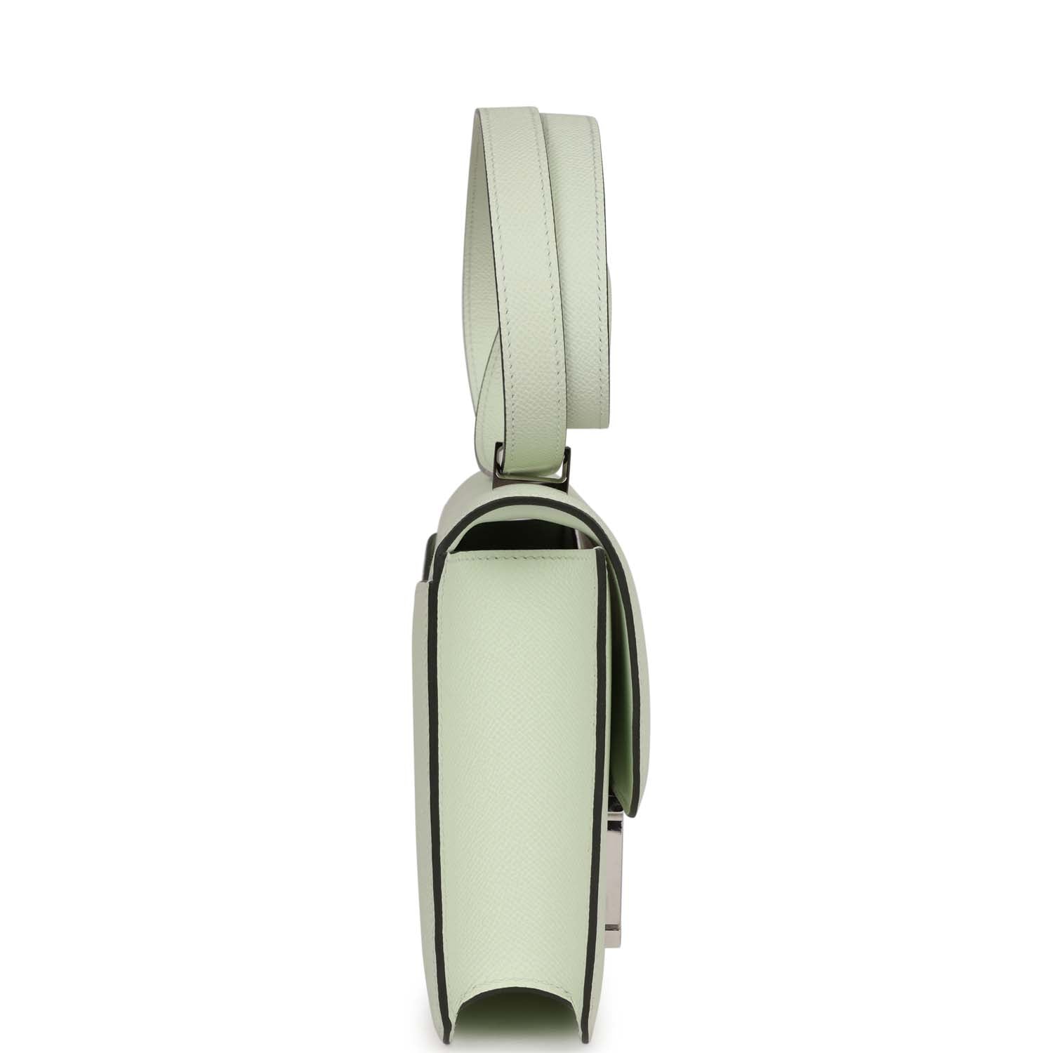 Hermes Constance Vert Fizz Epsom Palladium Hardware Handbag Travel Bag Palladium Hardware