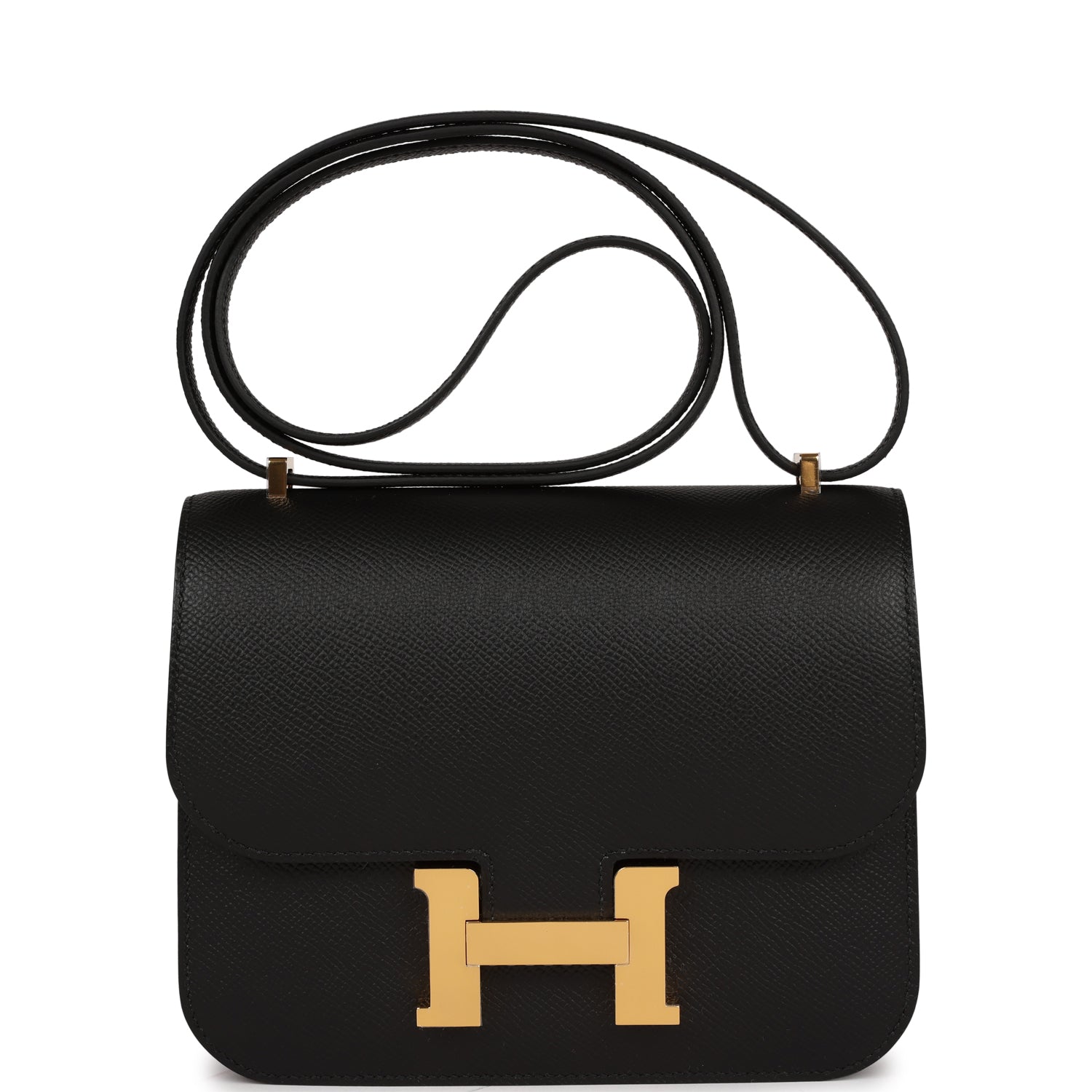 Hermes Constance Epsom Hardware Handbag Black Gold Travel Bag Hardware 4