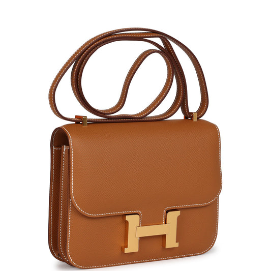Hermes Constance Epsom Hardware Handbag Gold Travel Bag