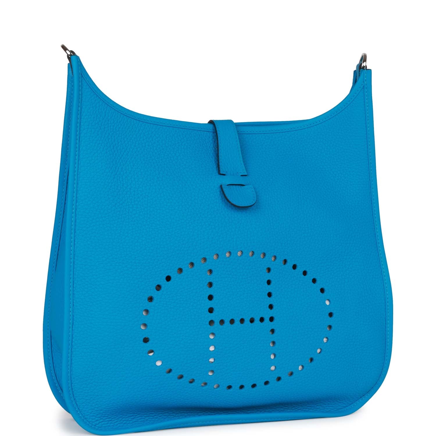 Hermes Luxury Evelyne Iii Gm Bleu Frida Clemence Travel Bag