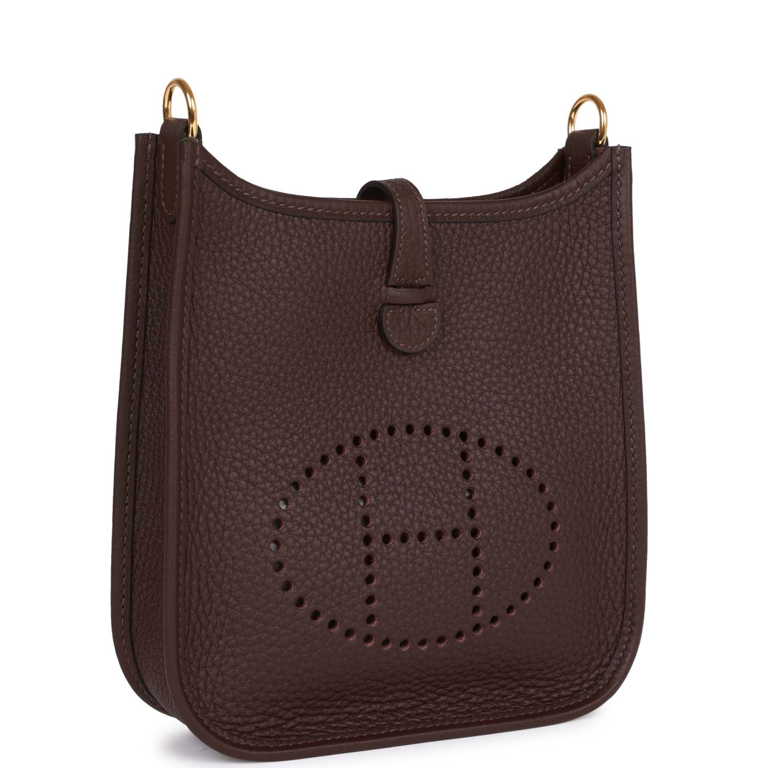 Hermes Luxury Evelyne Tpm Rouge Sellier Clemence Hardware Gold Travel Bag
