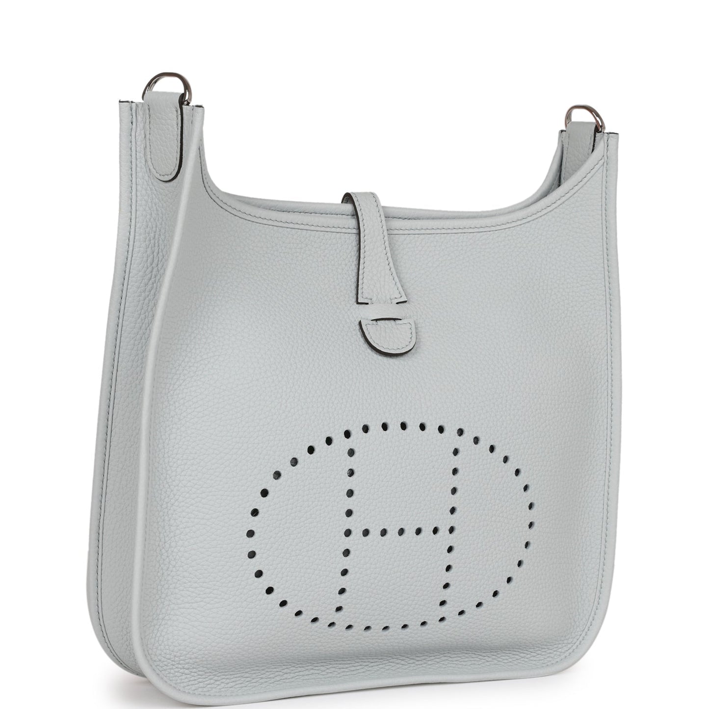 Hermes Luxury Evelyne Iii Pm Bleu Pale Clemence Travel Bag