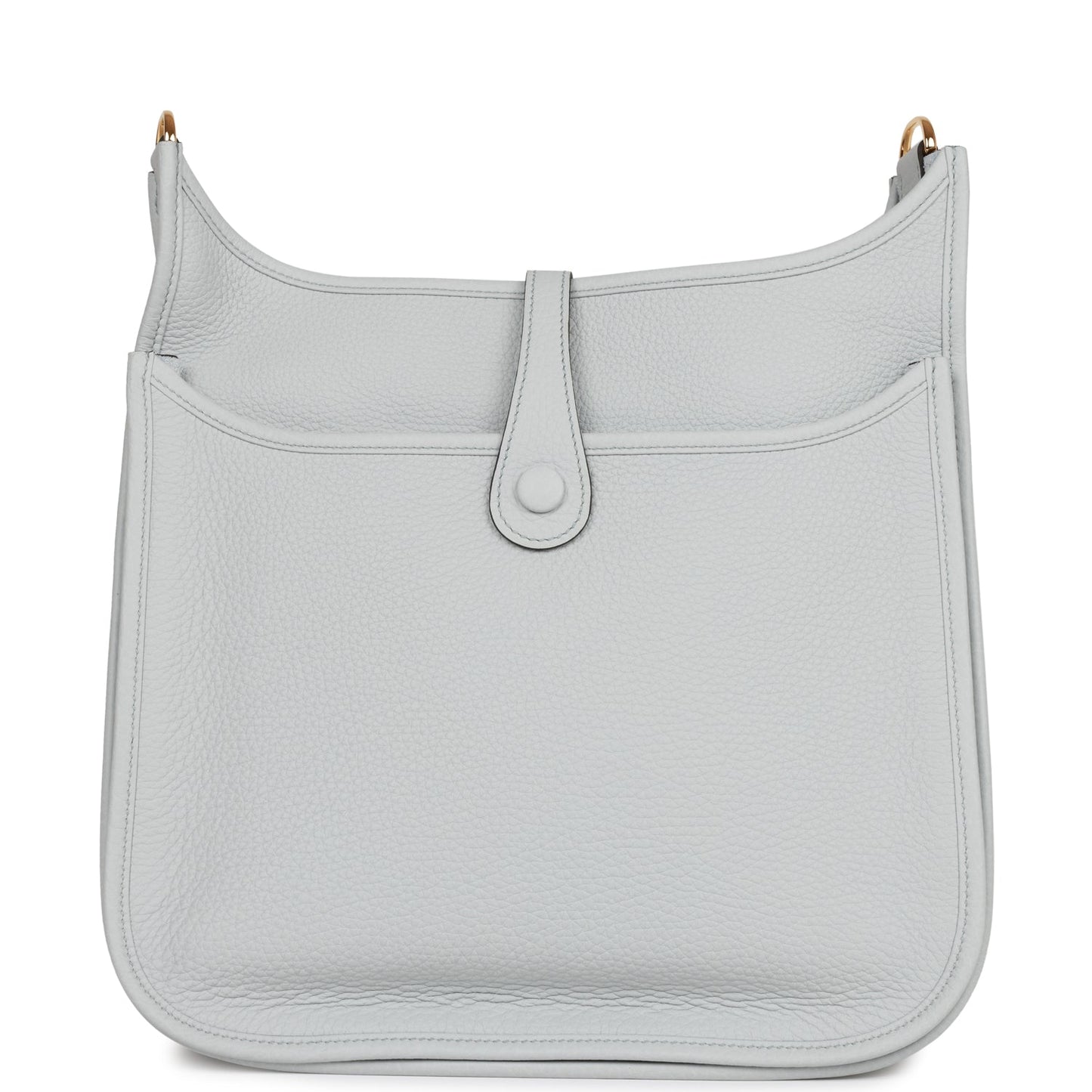 Hermes Luxury Evelyne Iii Pm Bleu Lin Clemence Gold Travel Bag
