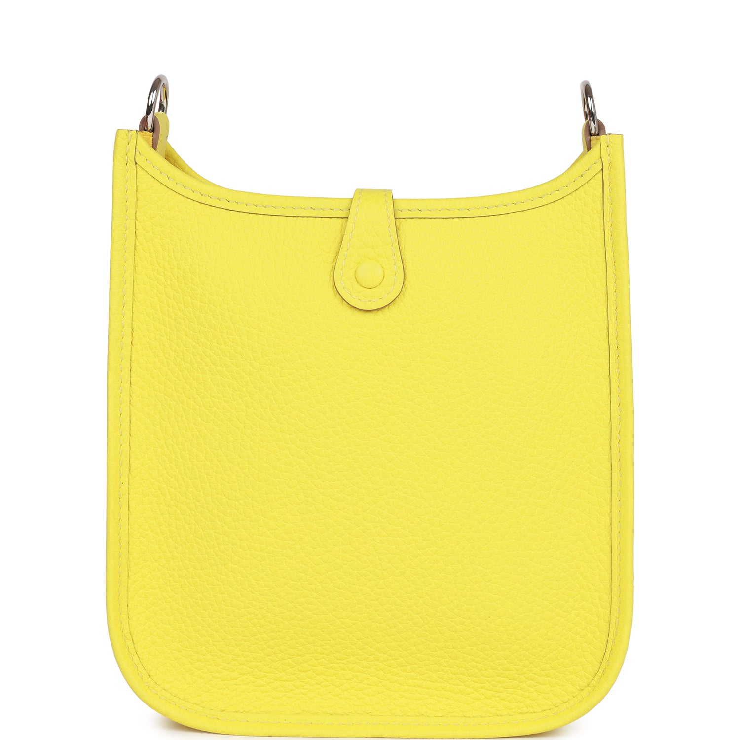 Hermes Luxury Evelyne Tpm Lime Clemence Palladium Hardware Travel Bag
