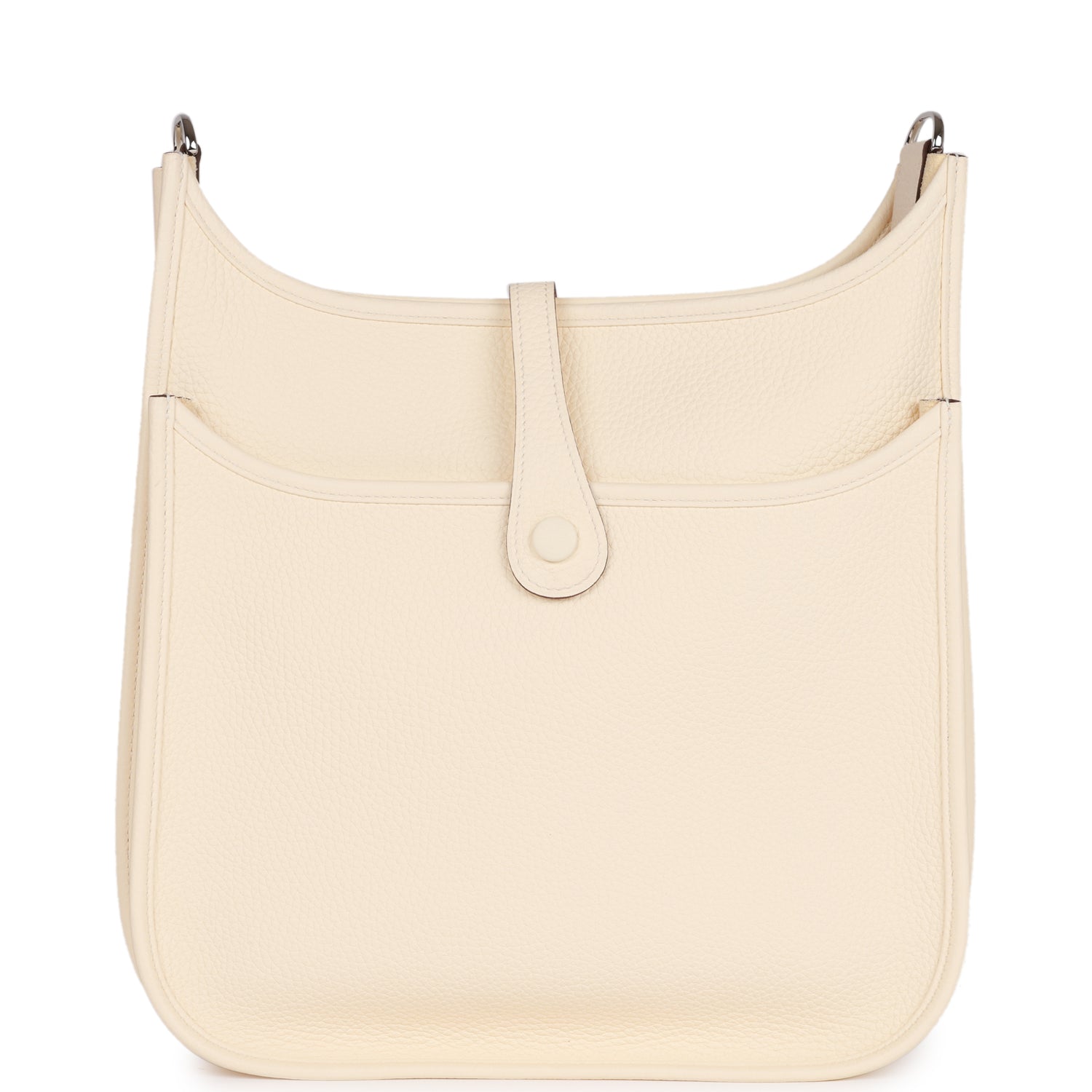 Hermes Luxury Evelyne Iii Pm Nata Clemence Palladium Travel Bag