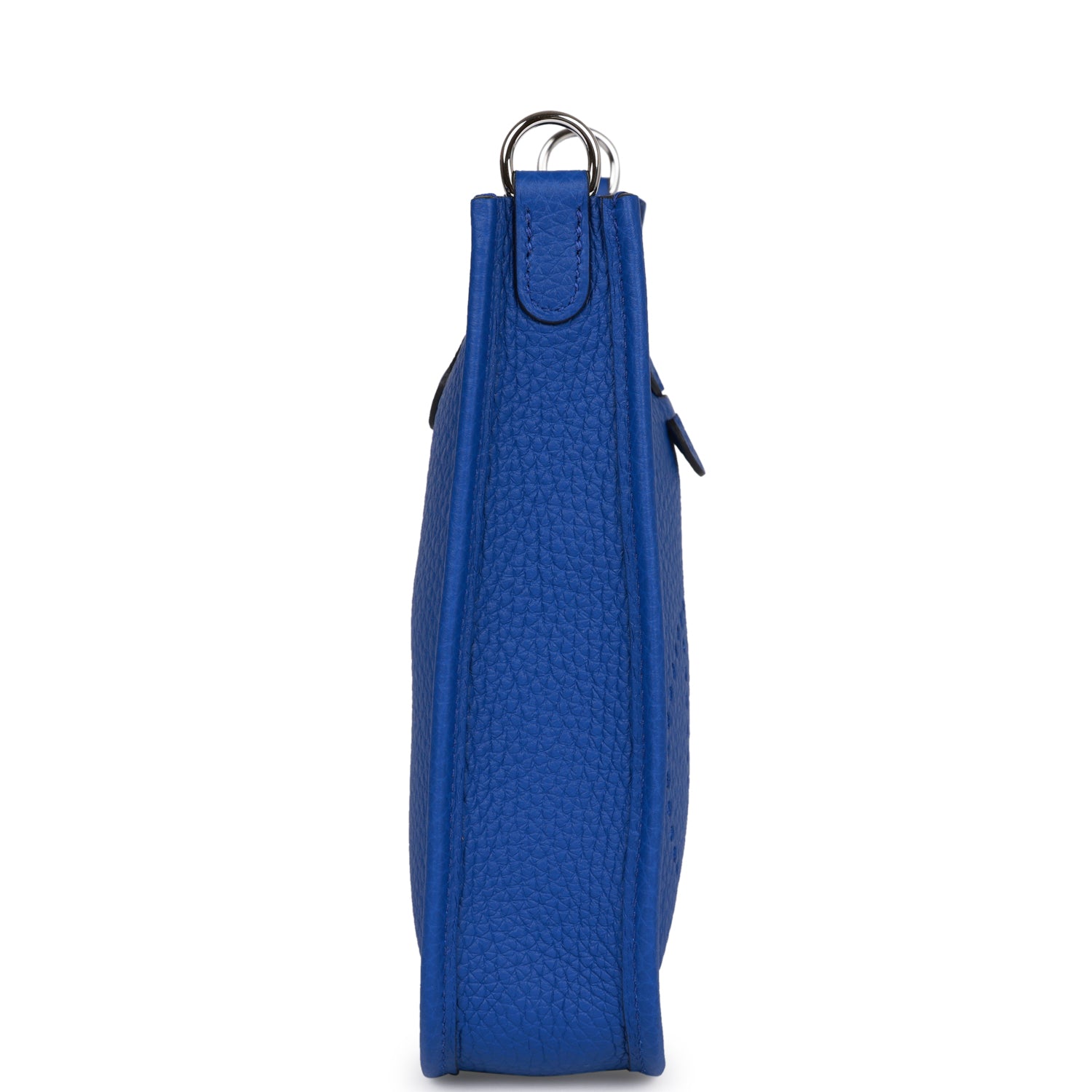 Hermes Luxury Evelyne Tpm Bleu Royal Clemence Palladium Travel Bag