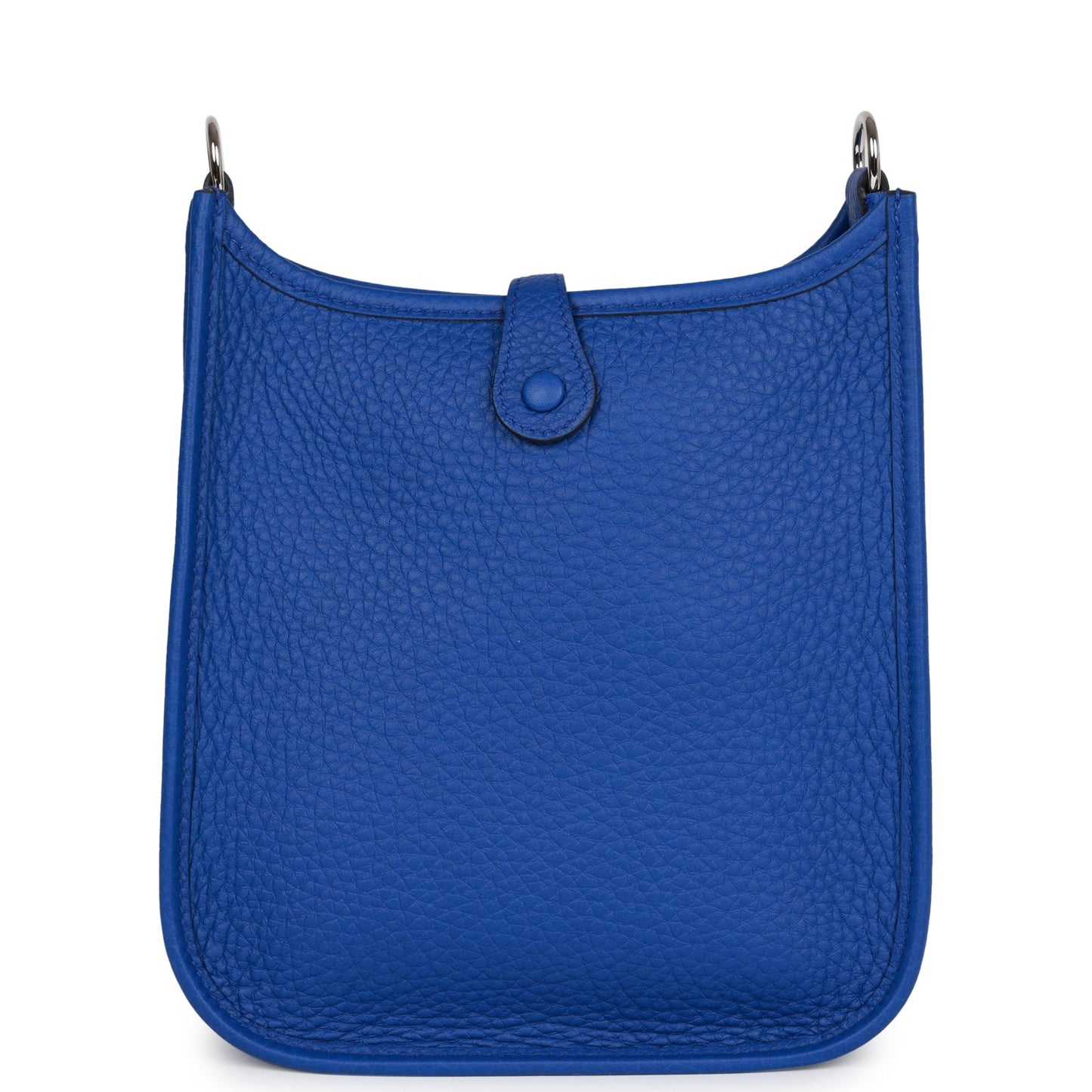 Hermes Luxury Evelyne Tpm Bleu Royal Clemence Palladium Travel Bag