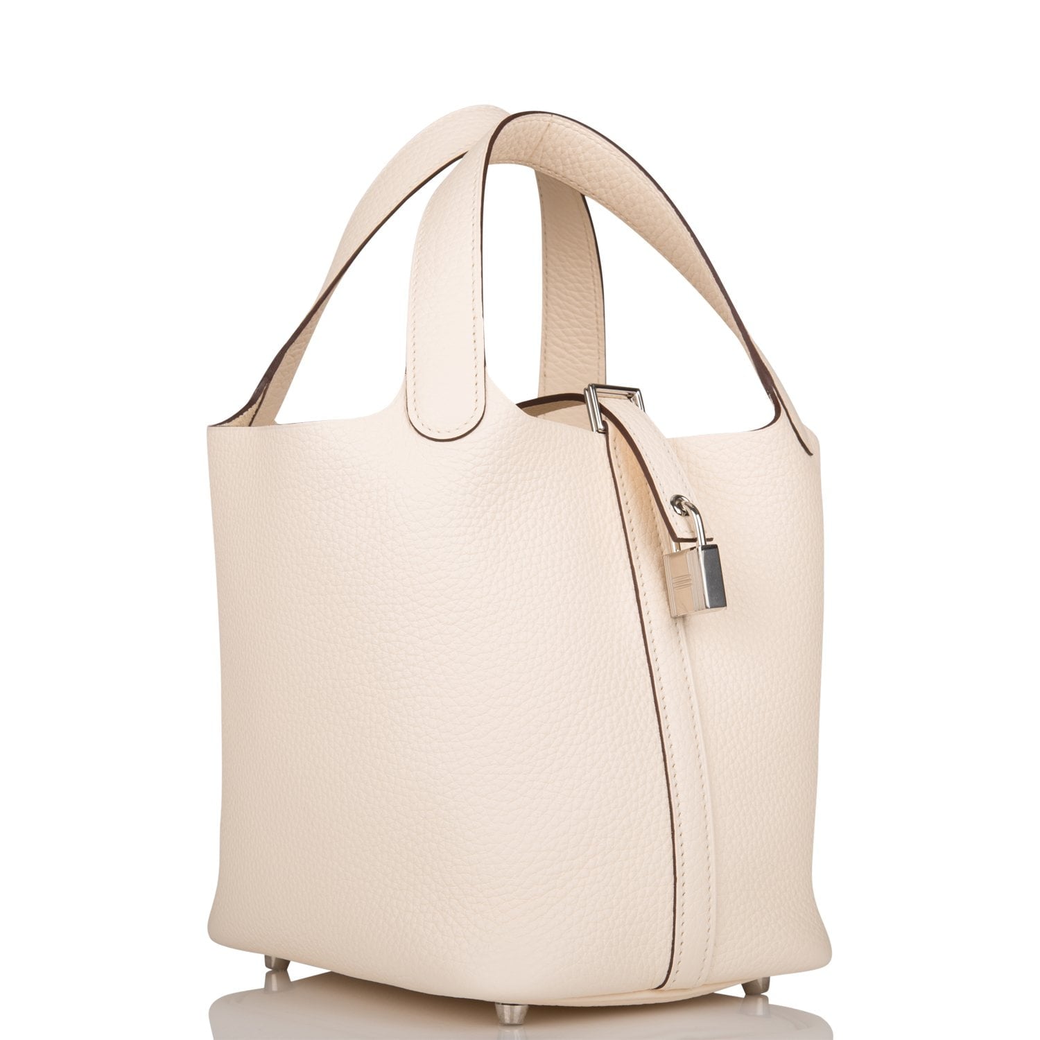 Hermes Nata Clemence Picotin Lock Palladium Hardware Handbag Travel Bag