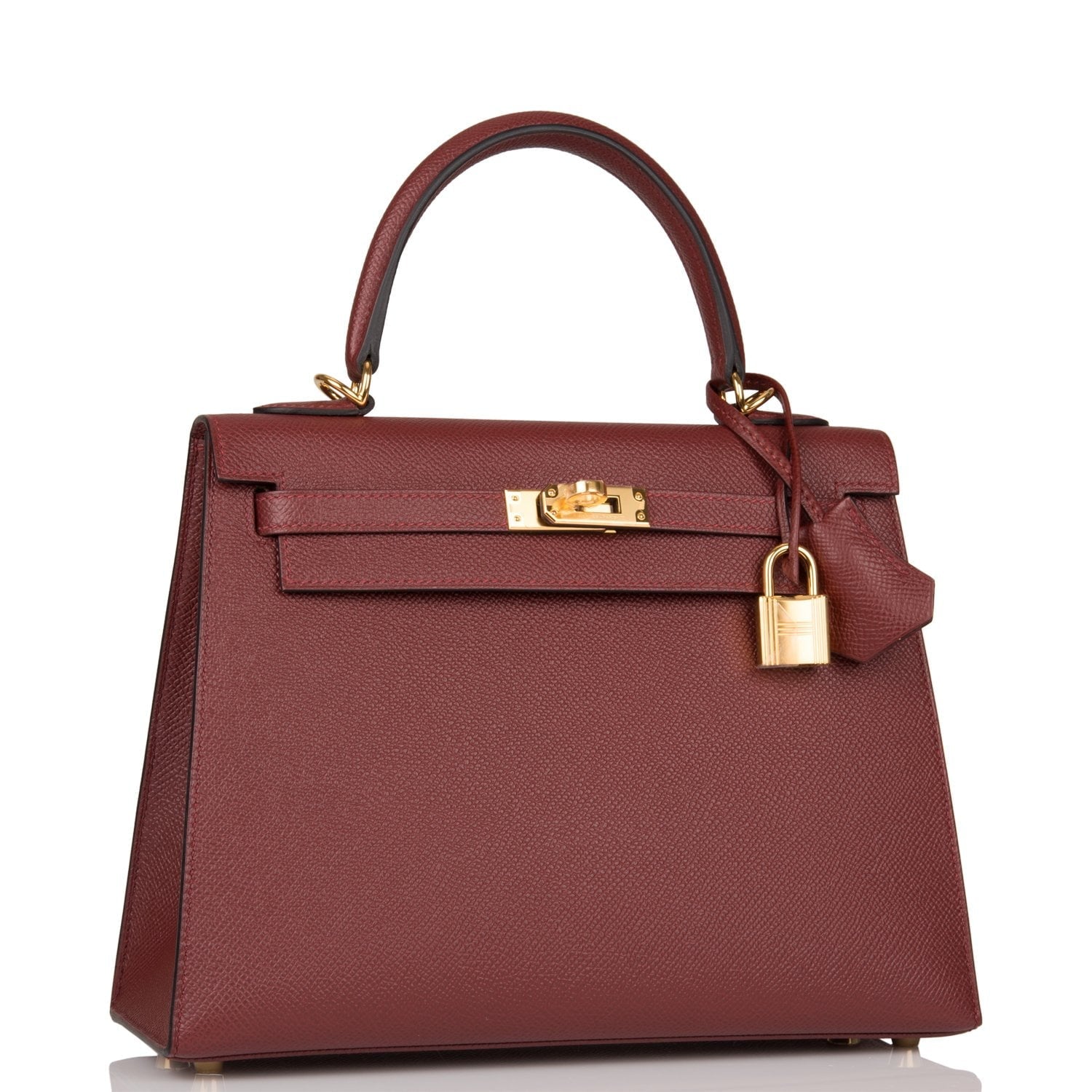 Hermes Kelly Sellier Rouge Epsom Hardware Handbag Gold Travel Bag