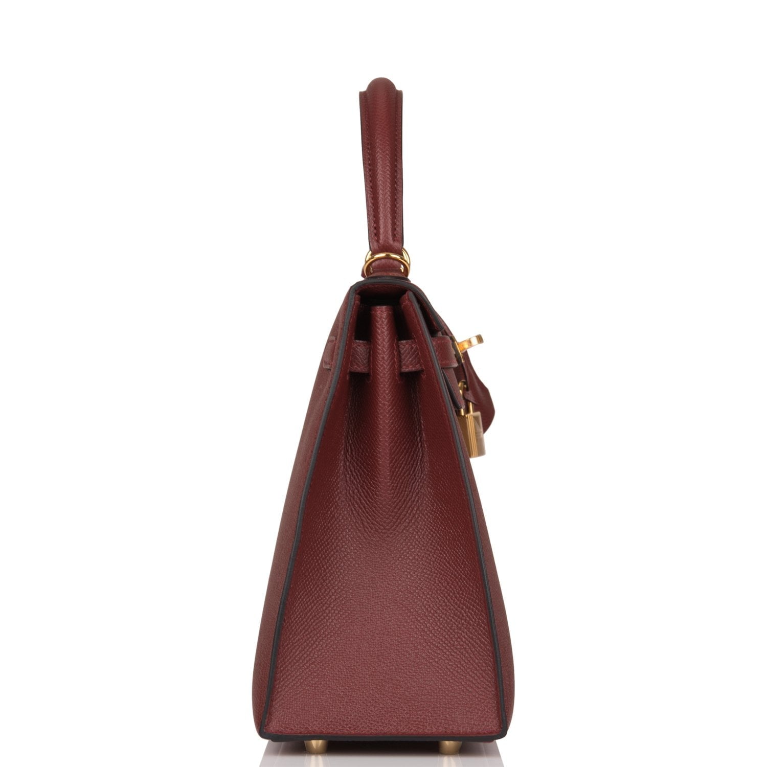 Hermes Kelly Sellier Rouge Epsom Hardware Handbag Gold Travel Bag