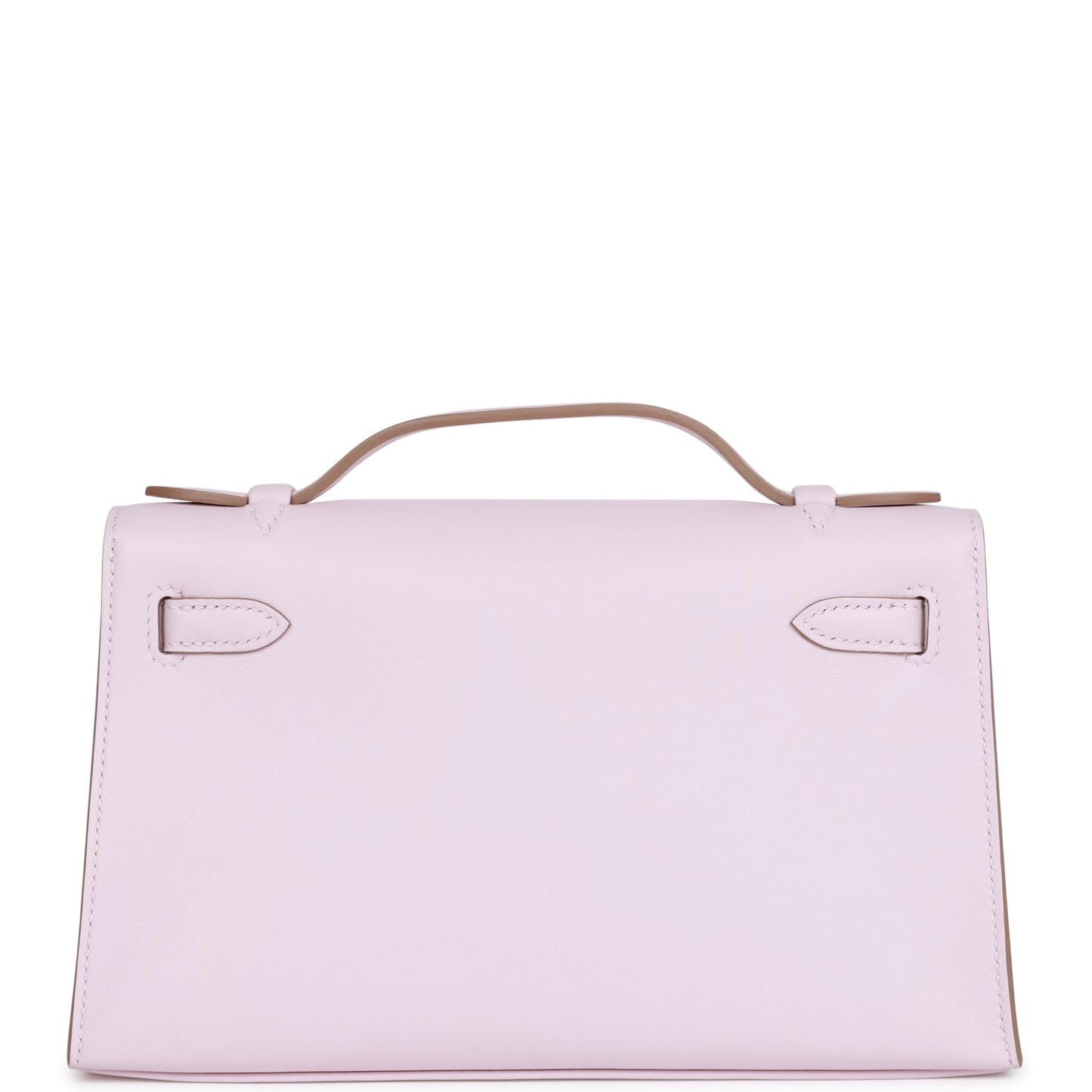 Hermes Kelly Pochette Mauve Pale Swift Palladium Hardware Travel Bag Hardware 1