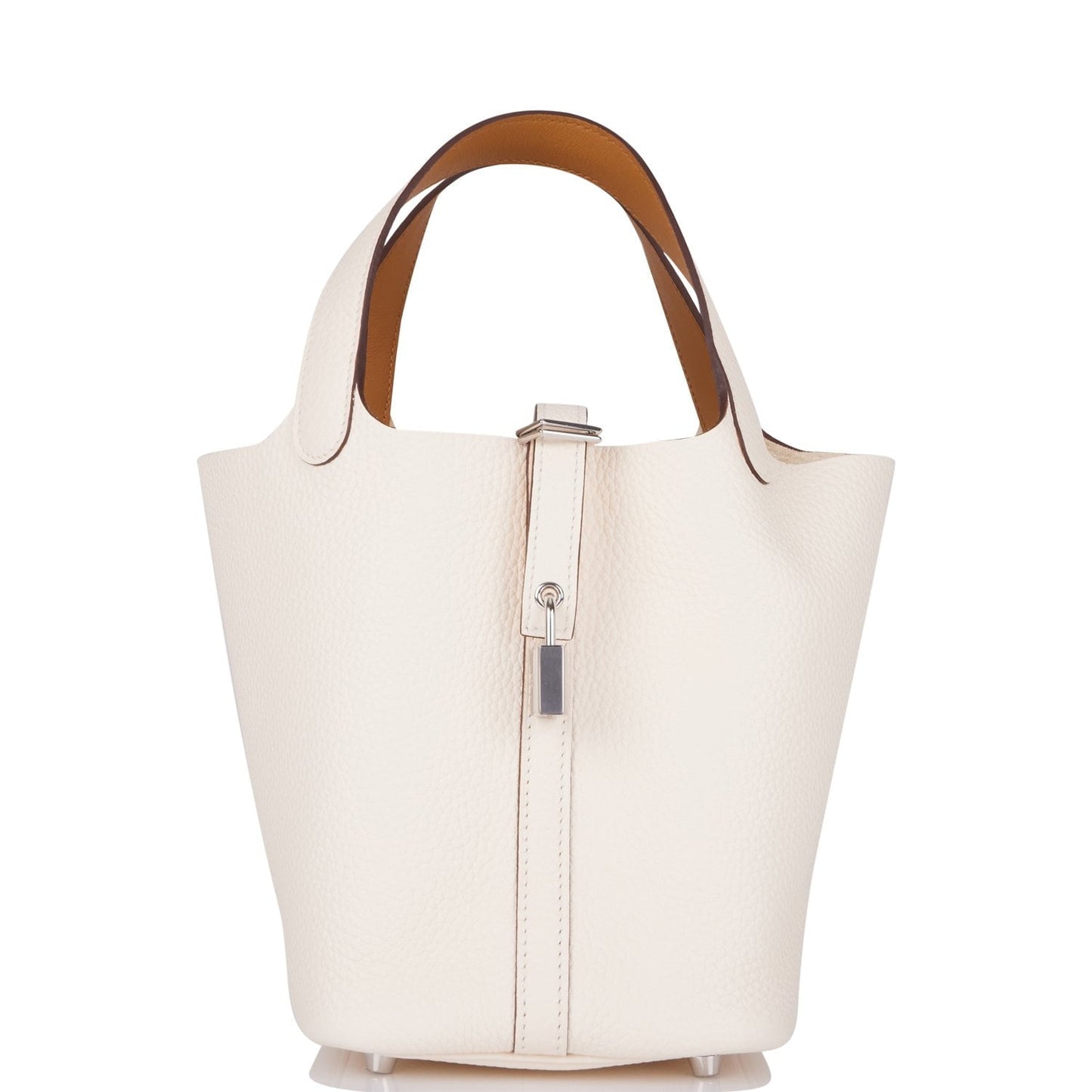 Hermes Picotin Nata And Sesame Clemence Palladium Hardware Travel Bag