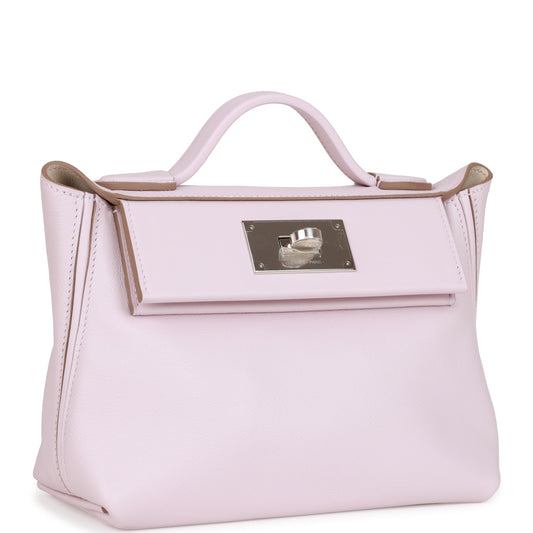 Hermes Luxury Bag Mauve Pale Verso Evercolor And Mini Travel Bag