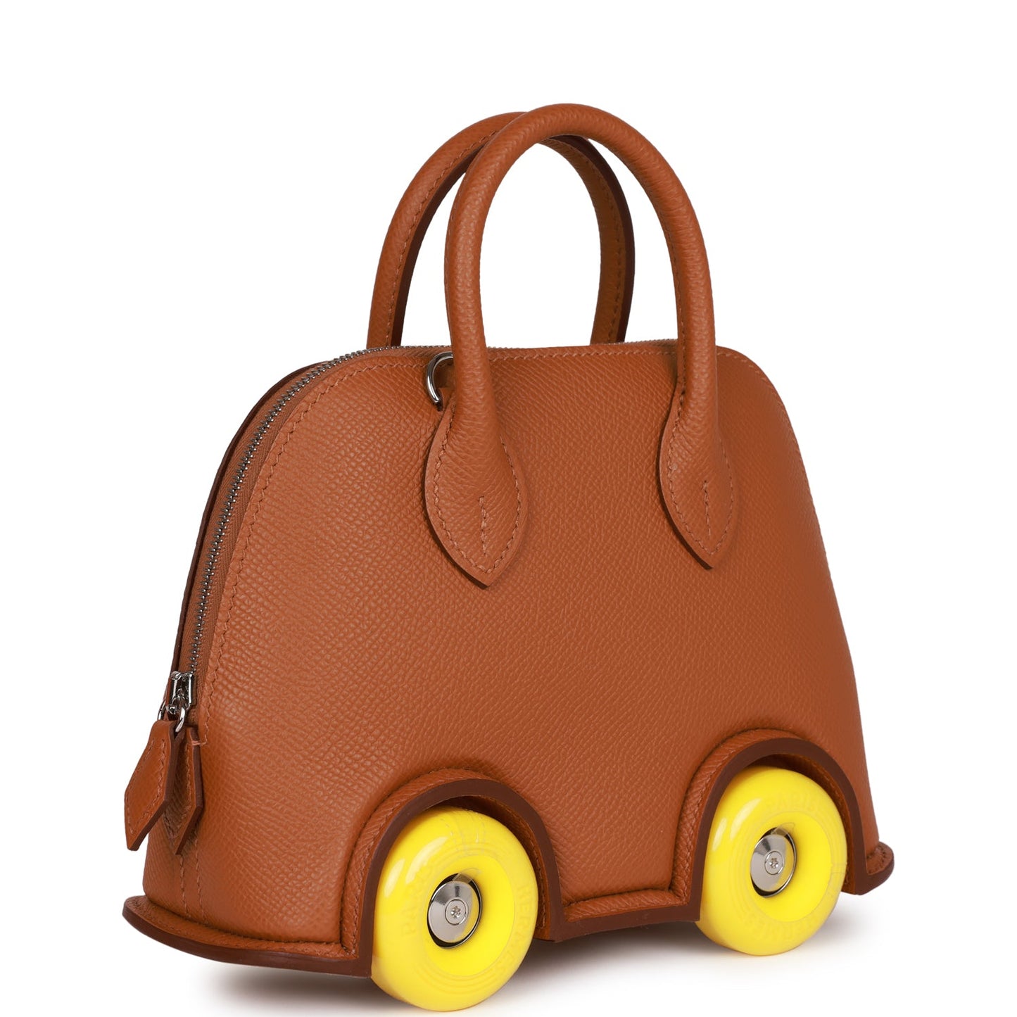Hermes Limited Edition Bolide On Wheels Epsom Palladium Gold Shoes