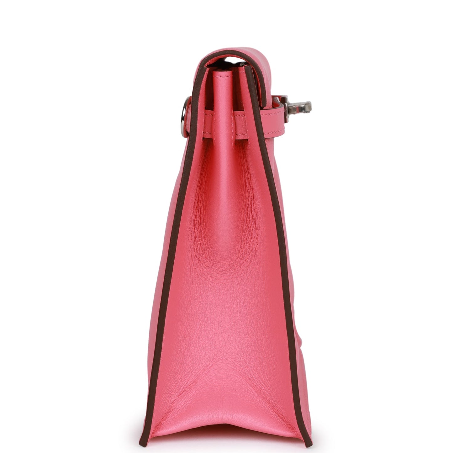 Hermes Luxury Kelly Danse Rose Azalee Swfit Palladium Travel Bag