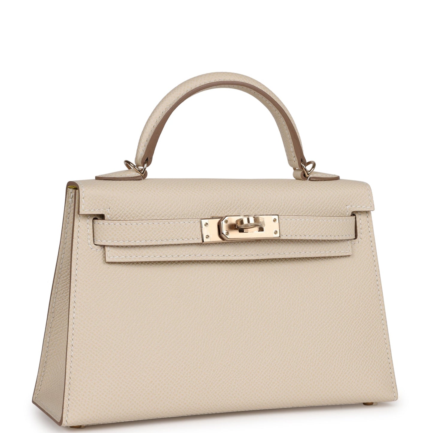 Hermes Kelly Sellier Craie Verso Epsom Permabrass Hardware Travel Bag