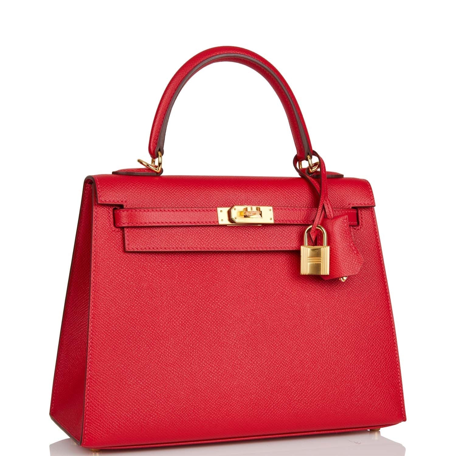Hermes Kelly Sellier Rouge Cas Ue Epsom Hardware Gold Travel Bag Payment 2