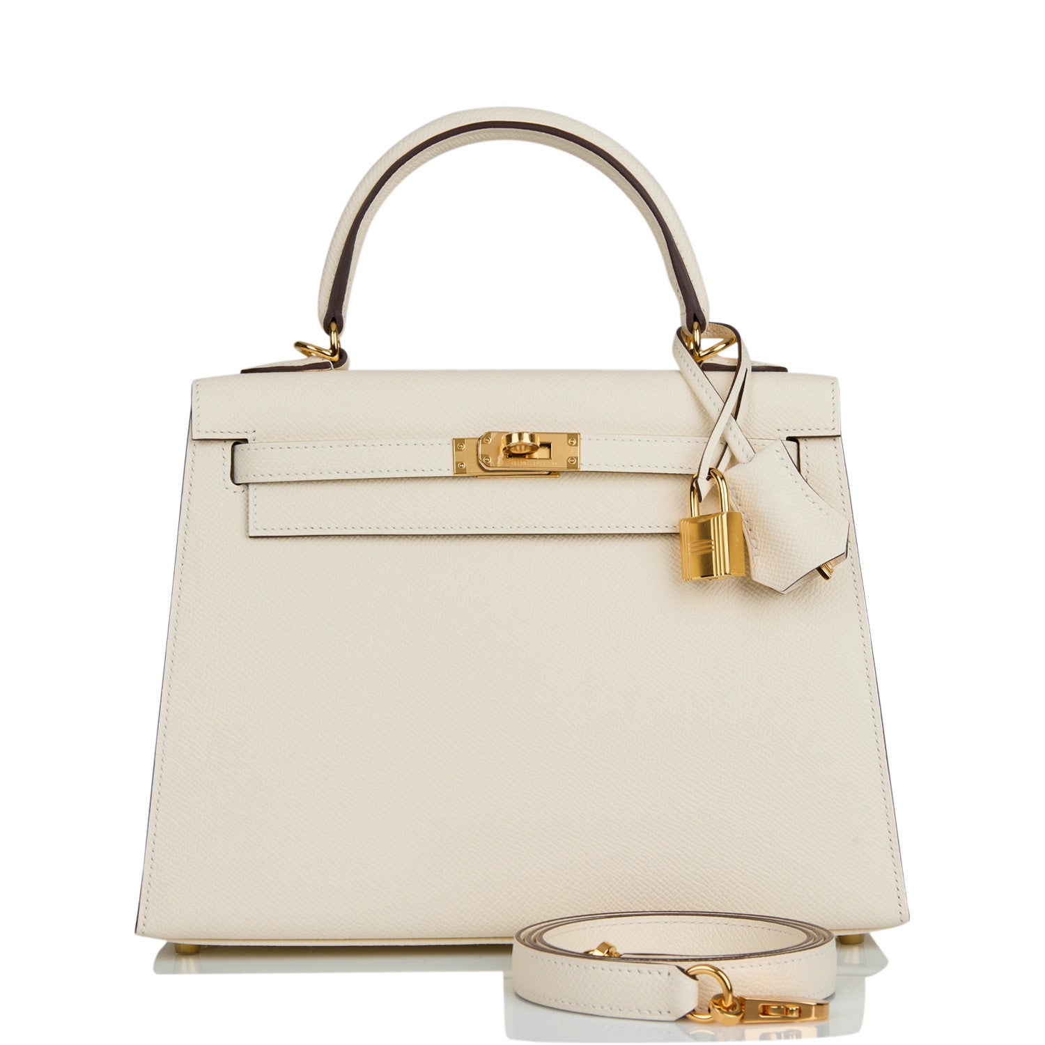 Hermes Kelly Sellier Nata Epsom Hardware Handbag Gold Travel Bag