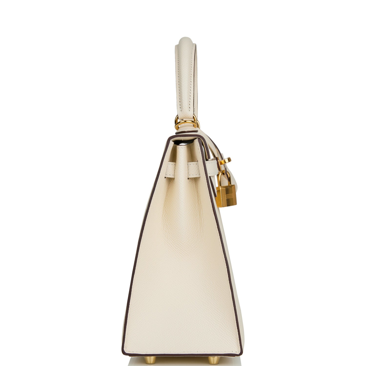 Hermes Kelly Sellier Nata Epsom Hardware Handbag Gold Travel Bag