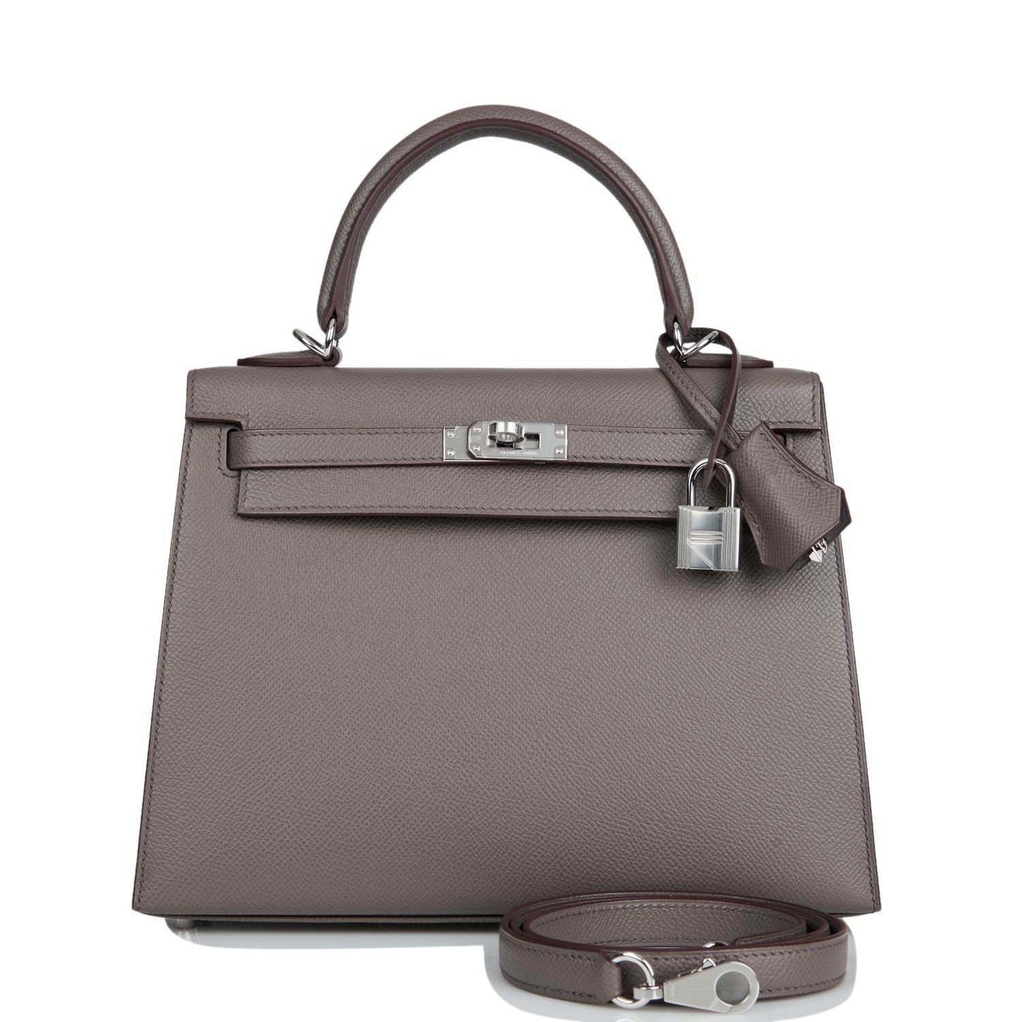 Hermes Kelly Sellier Etain Epsom Palladium Hardware Handbag Travel Bag Hardware 1