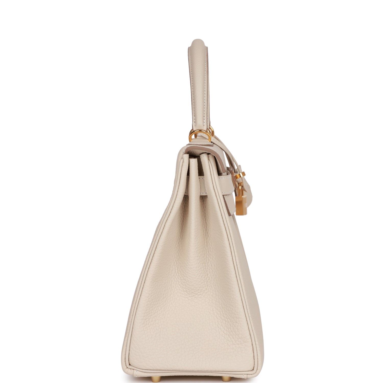 Hermes Kelly Retourne Craie Togo Hardware Handbag Gold Travel Bag Gold Hardware 3