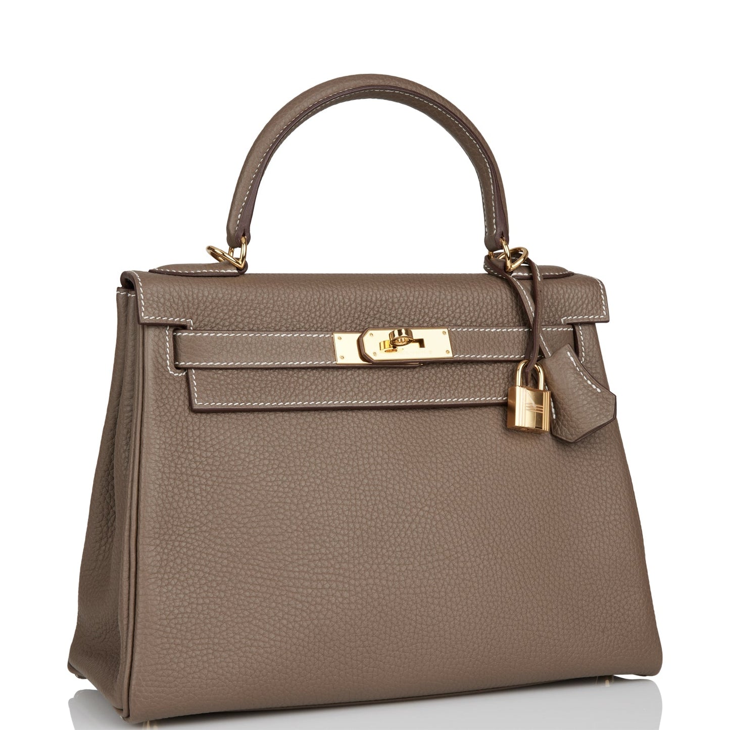 Hermes Kelly Retourne Etoupe Clemence Hardware Handbag Gold Travel Bag