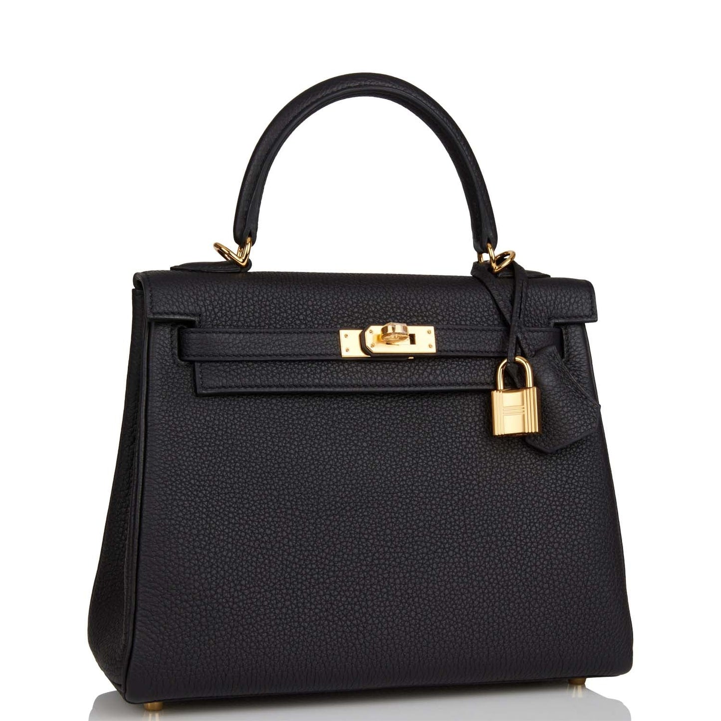 Hermes Kelly Retourne Togo Hardware Handbag Black Gold Travel Bag Hardware 4
