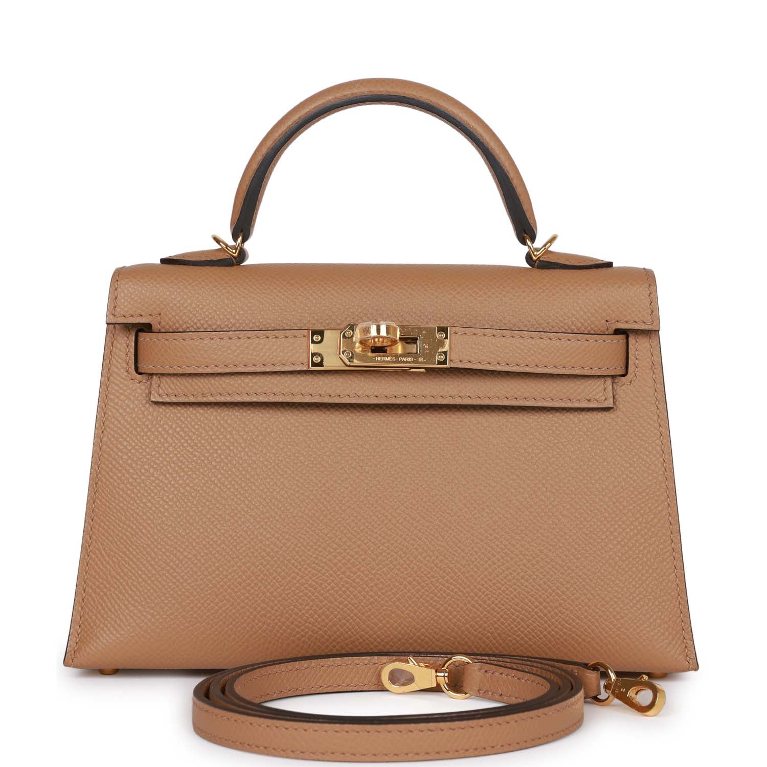 Hermes Kelly Sellier Chai Epsom Hardware For Handbag Gold Travel Bag
